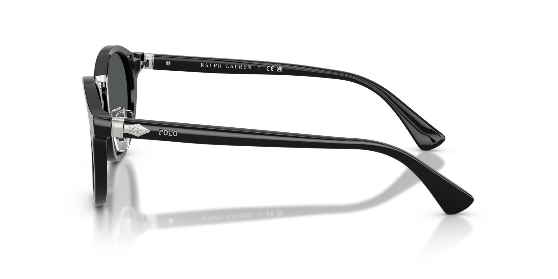 Occhiali da sole Polo PH 4230 (500187) colore nero lucido forma rotondo lenti grigio scuro
