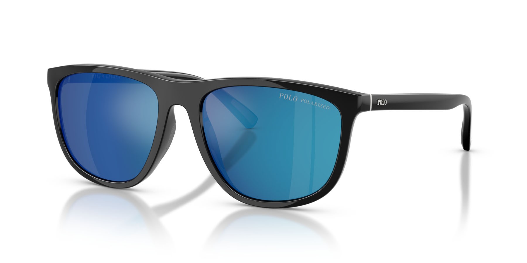 Occhiali da sole Polo PH 4231U (500122) colore nero lucido forma quadrato lenti grigio a specchio