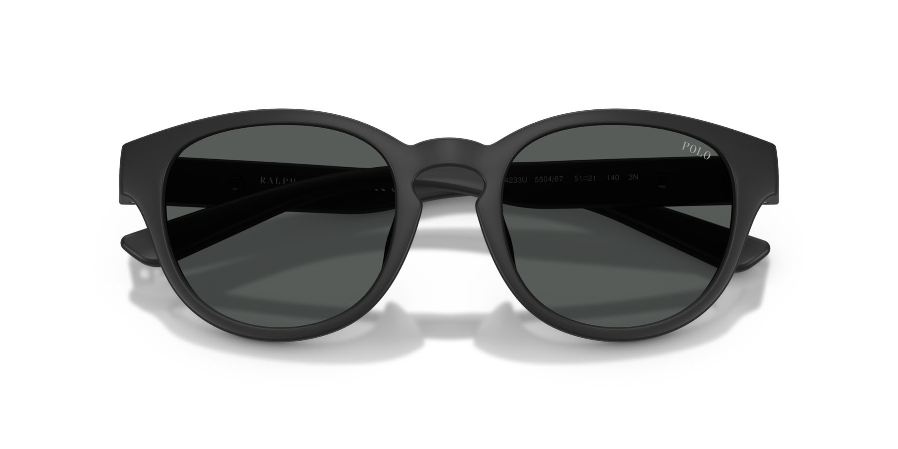 Occhiali da sole Polo PH 4233U (550487) colore nero opaco forma pantos lenti grigio scuro