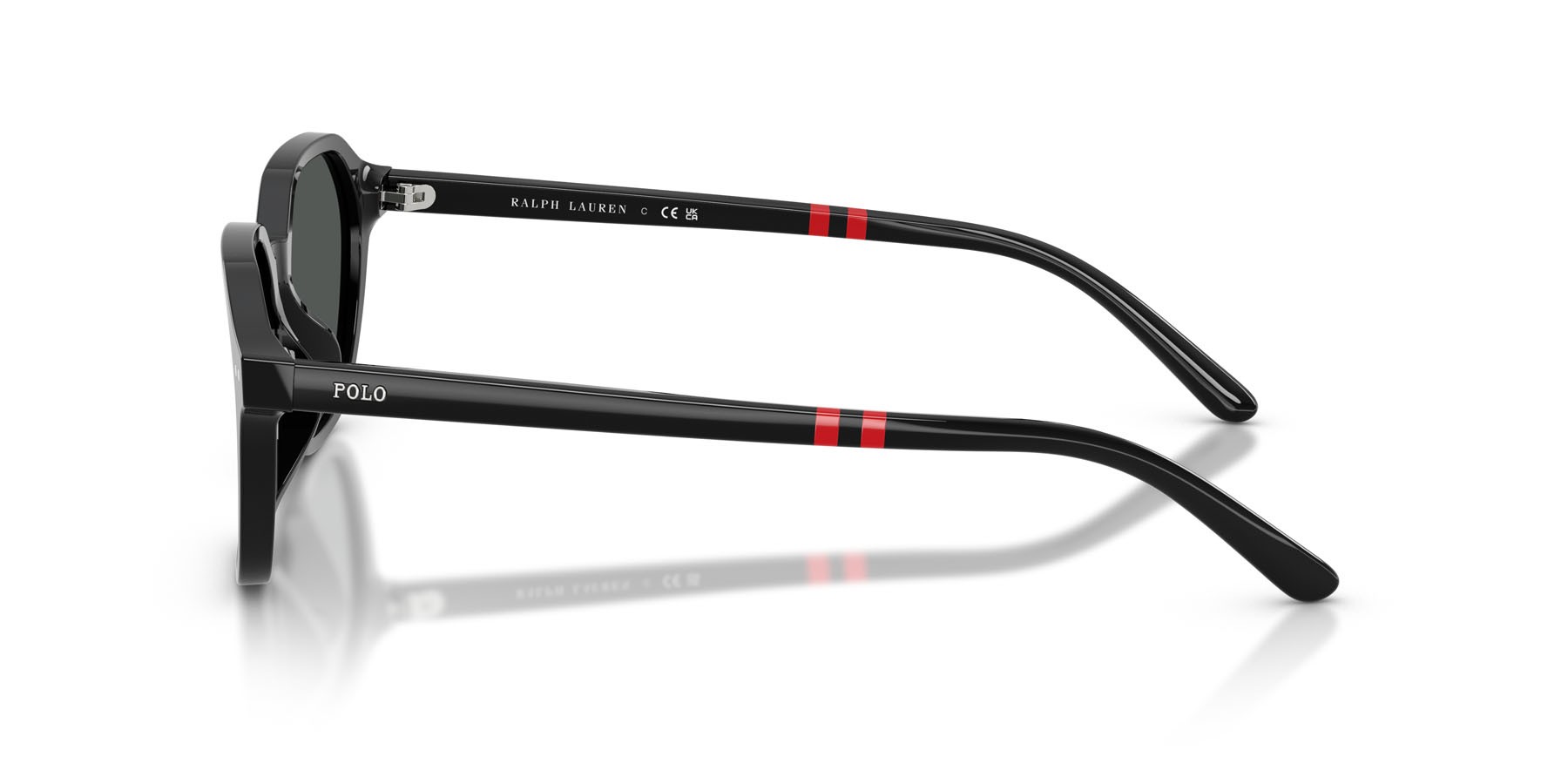 Occhiali da sole Polo PH 4234U (500187) colore nero lucido forma irregolare lenti grigio scuro