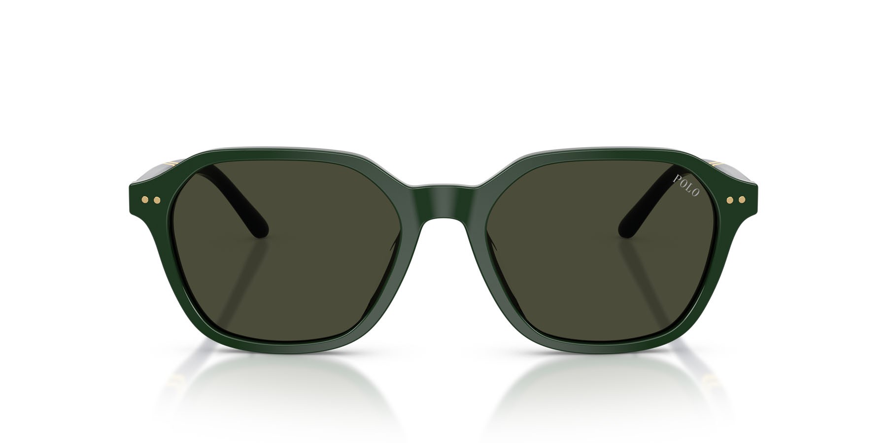 Occhiali da sole Polo PH 4234U (614082) colore verde lucido forma irregolare lenti marrone