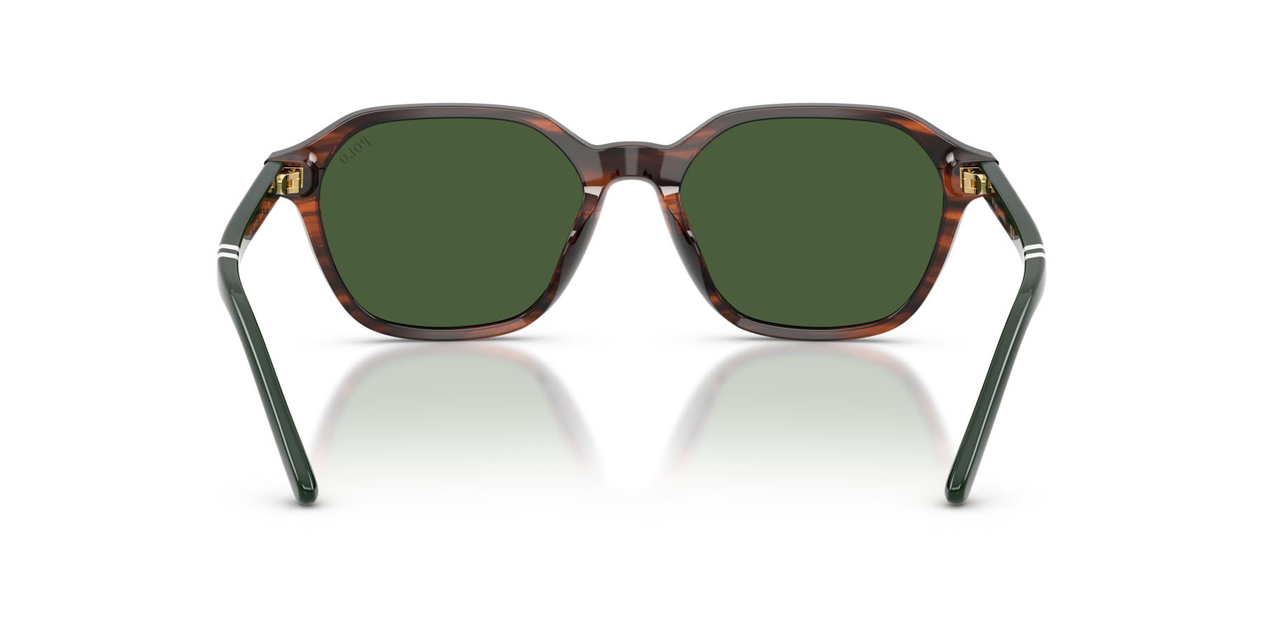 Occhiali da sole Polo PH 4234U (631571) colore marrone brillante striato forma irregolare lenti verde bottiglia
