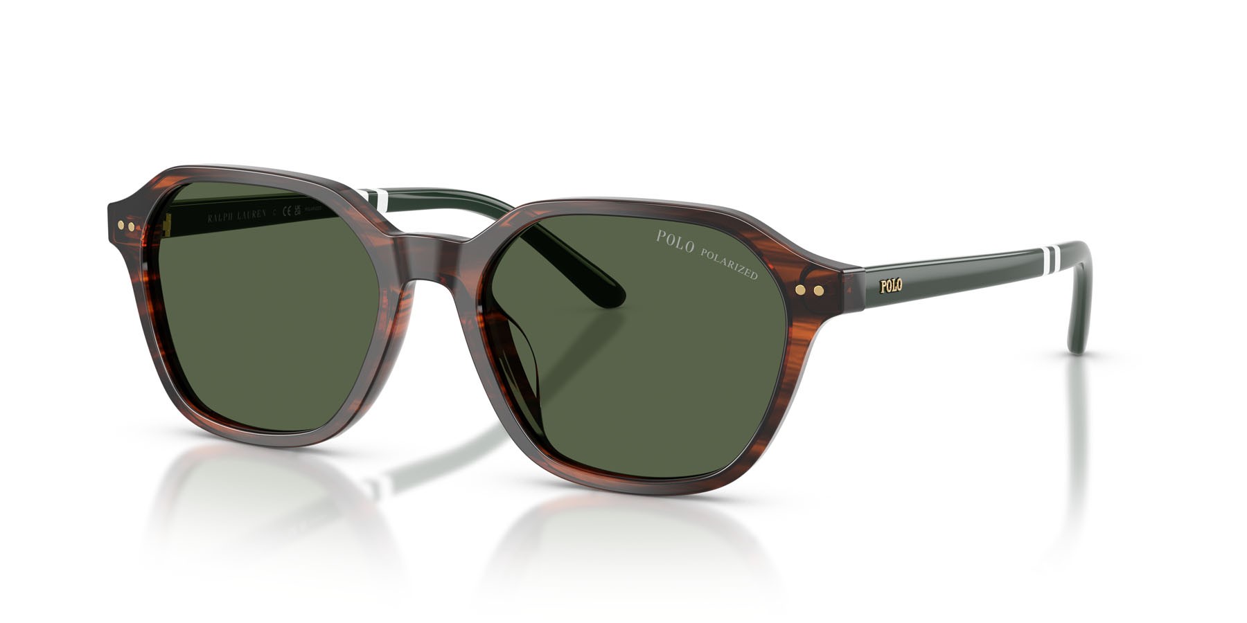 Occhiali da sole Polo PH 4234U (63159A) colore havana lucido forma irregolare lenti polar verde
