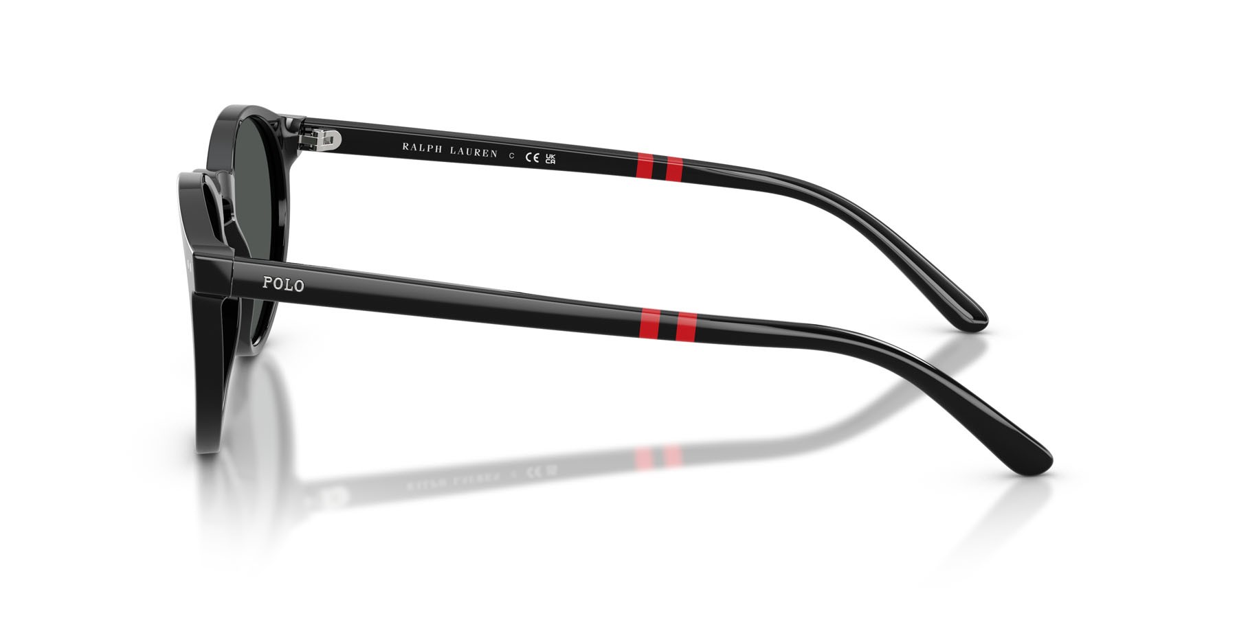 Occhiali da sole Polo PH 4236 (500187) colore nero lucido forma rotondo lenti grigio scuro