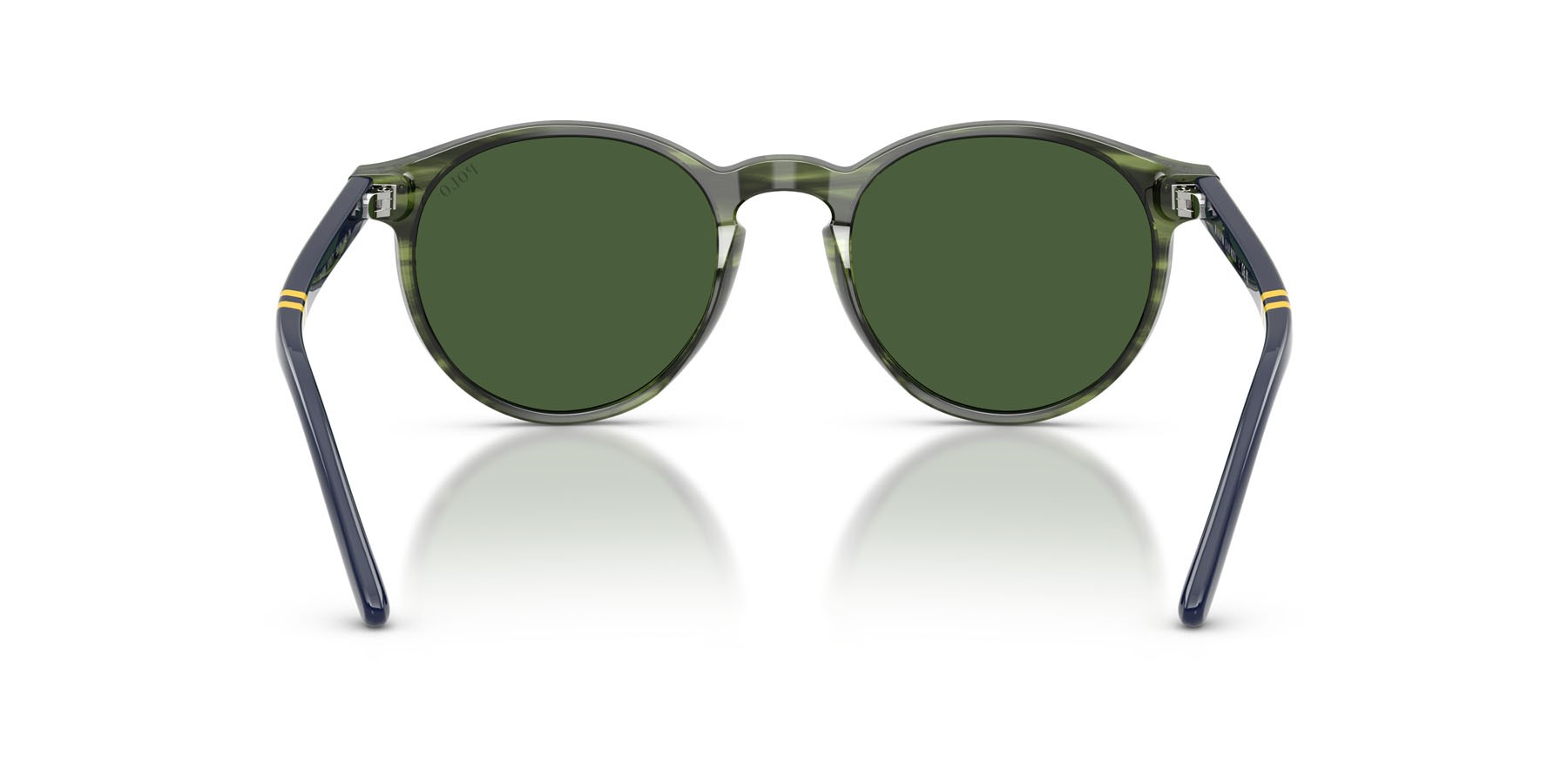 Occhiali da sole Polo PH 4236 (631671) colore havana verde striato forma rotondo lenti verde bottiglia