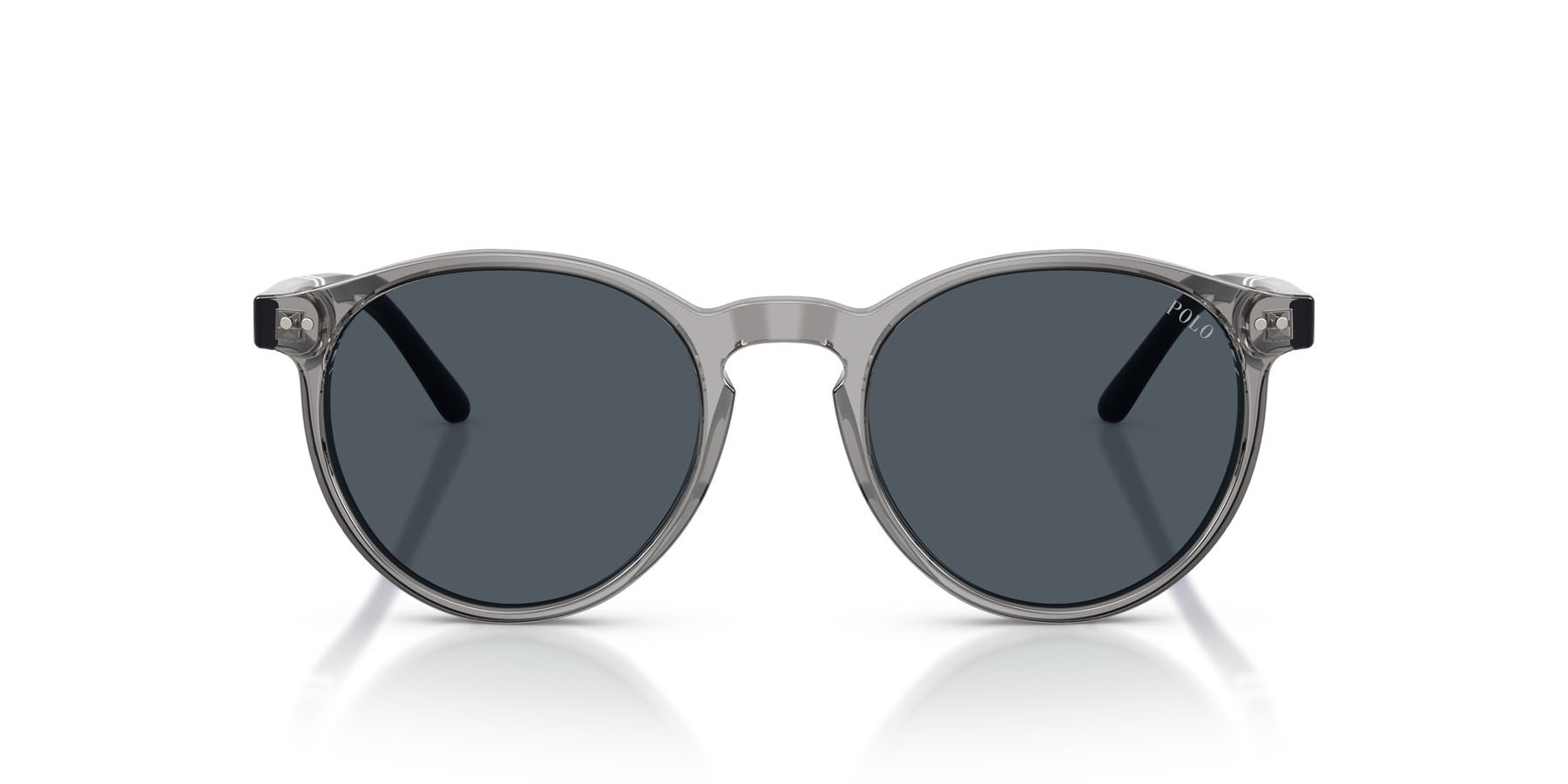 Occhiali da sole Polo PH 4236 (631887) colore grigio trasparente lucido forma rotondo lenti grigio scuro