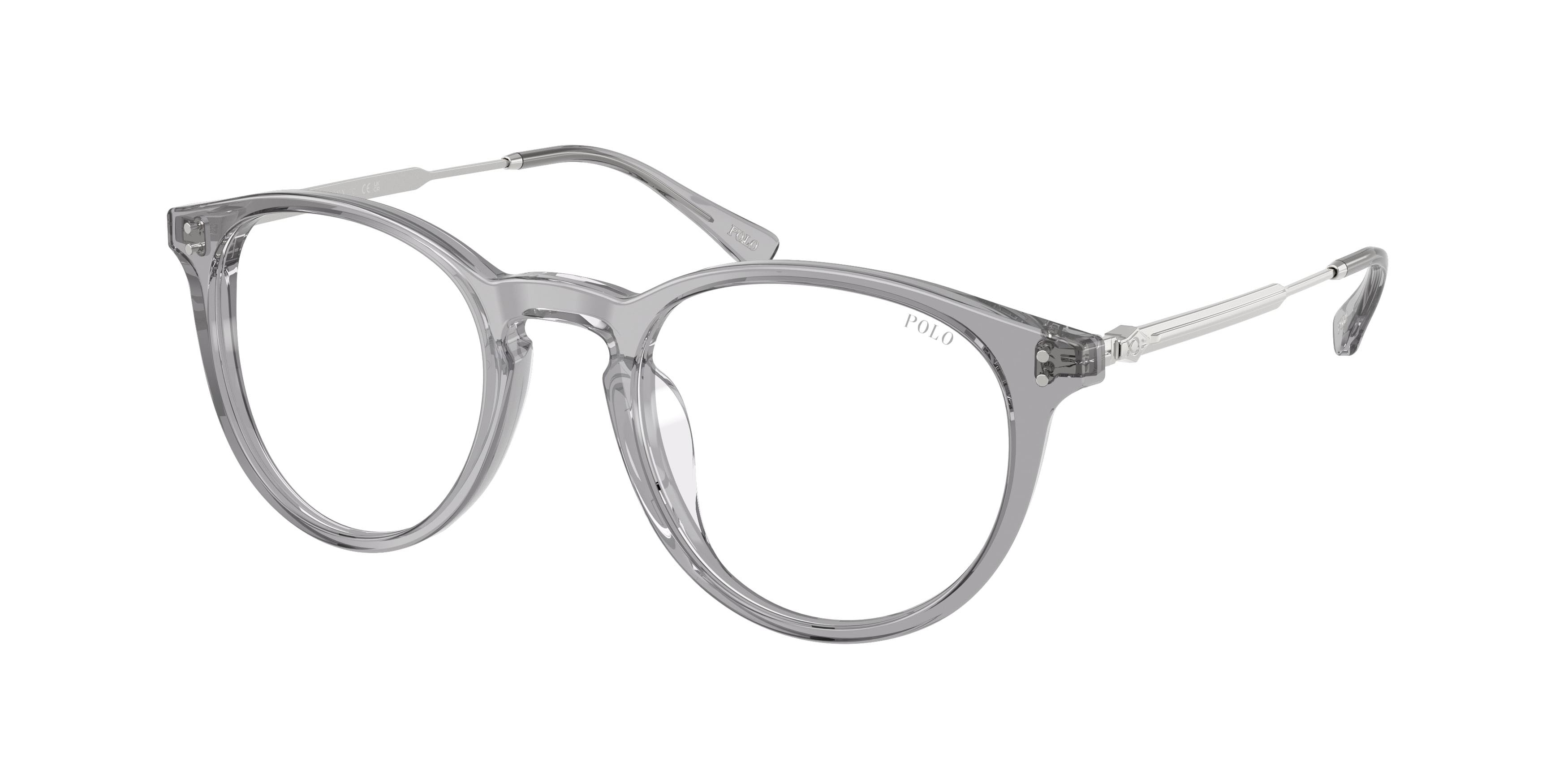 Sunglasses Polo PH 4239U (6356SB) color grigio trasparente lucido shape pantos lenses filtro per luce blu-viola
