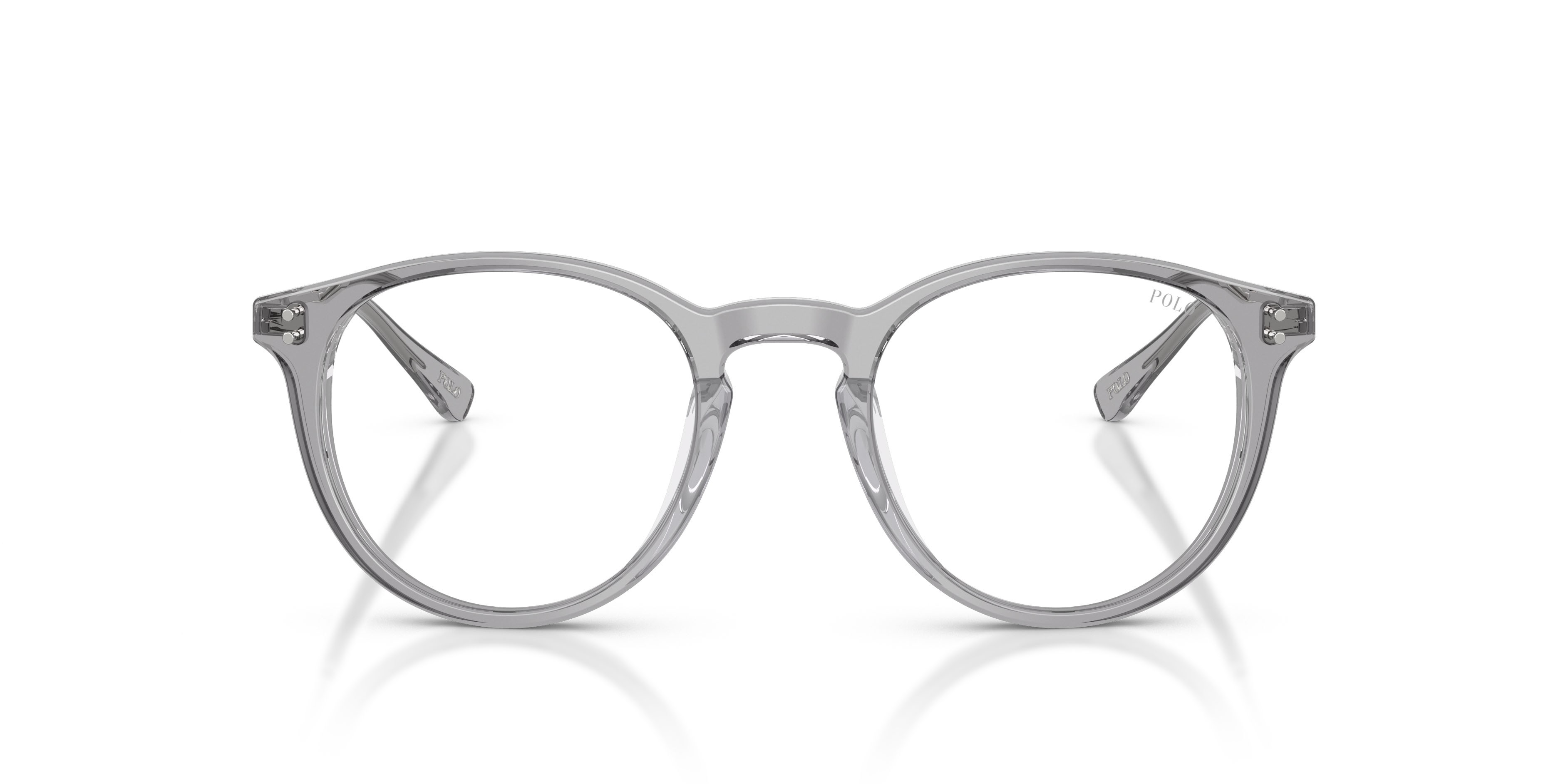 Sunglasses Polo PH 4239U (6356SB) color grigio trasparente lucido shape pantos lenses filtro per luce blu-viola