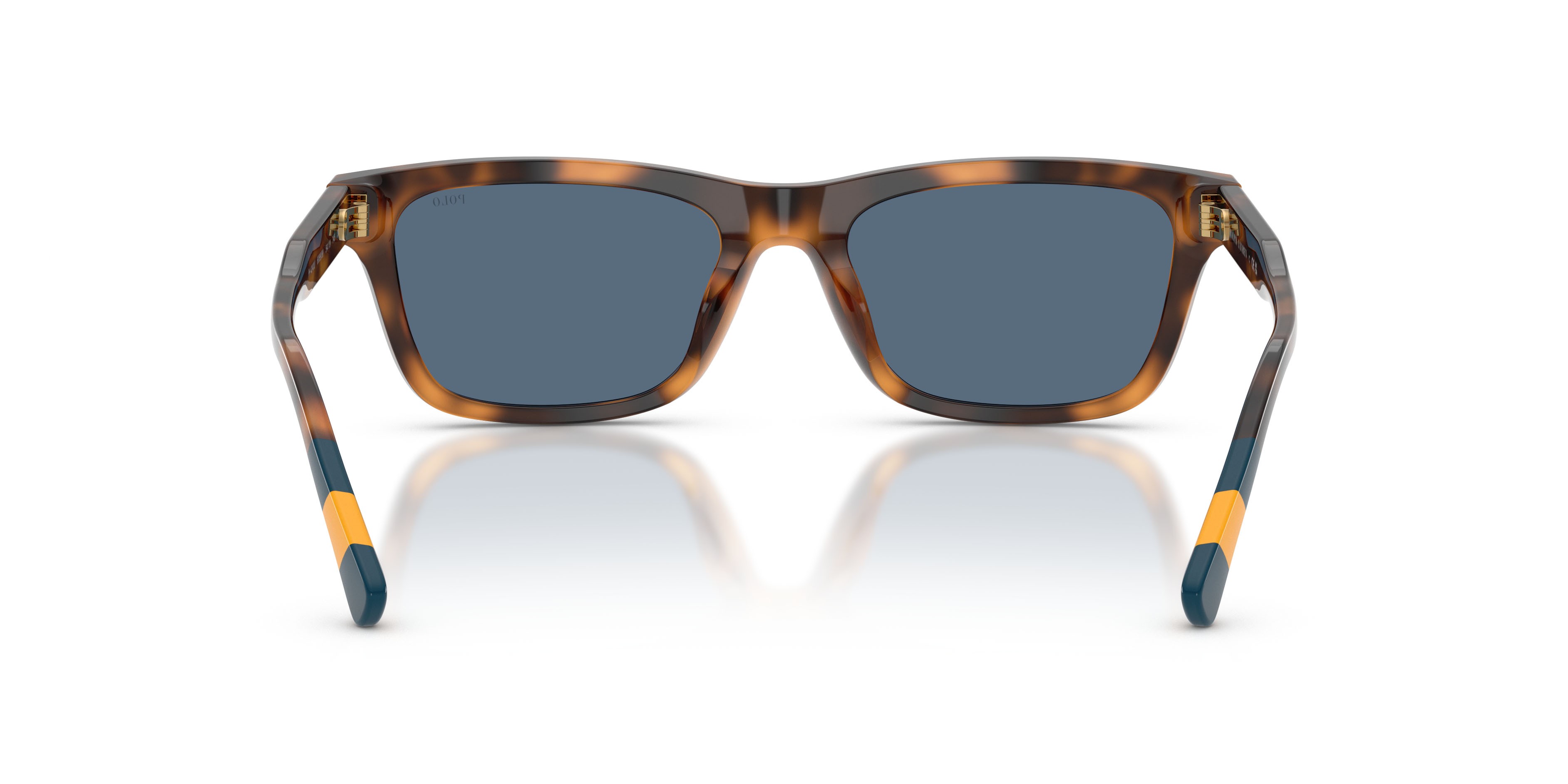 Occhiali da sole Polo PH 4240U (608980) colore rosso lucido havana forma quadrato lenti blu scuro