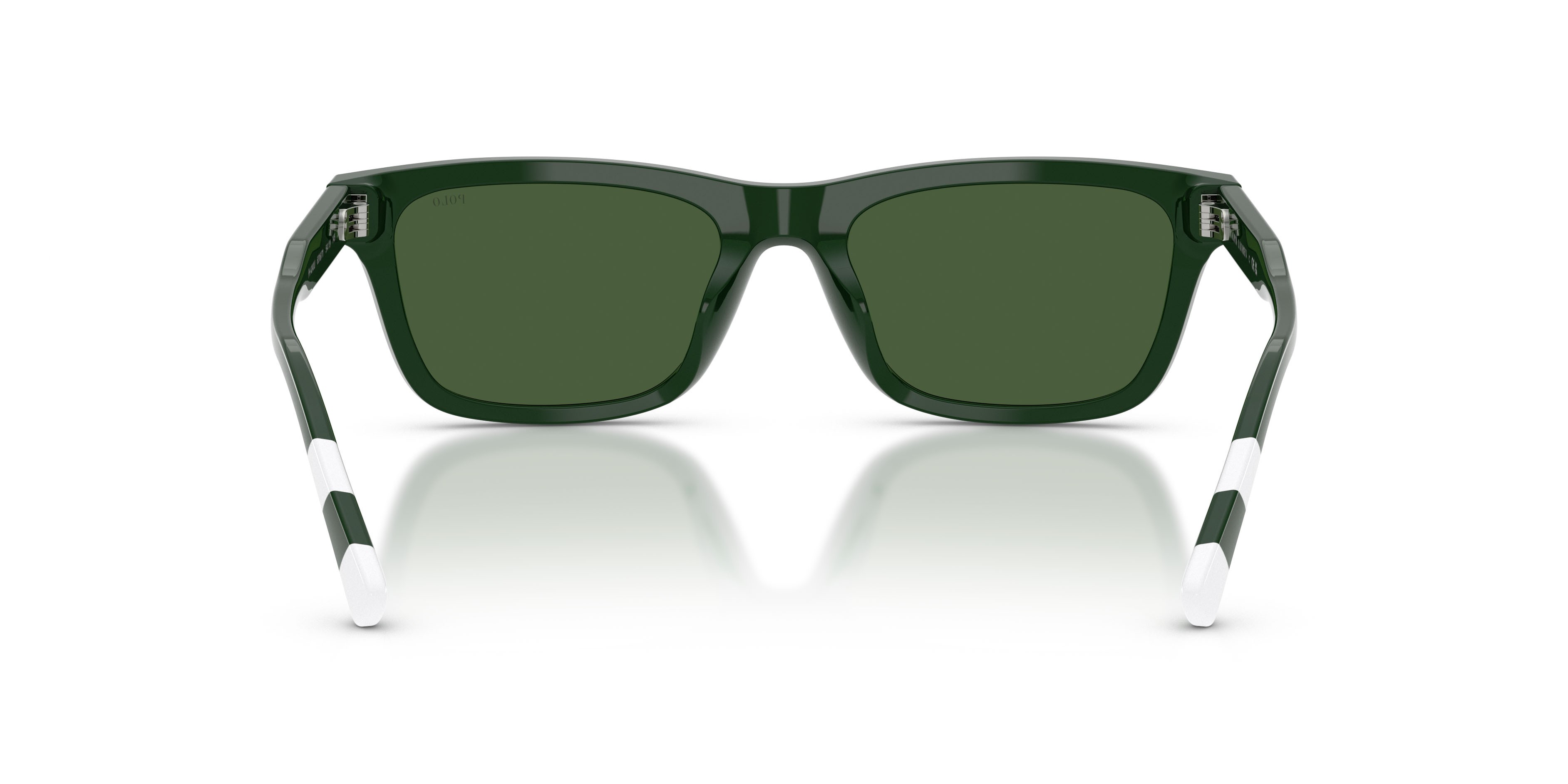 Occhiali da sole Polo PH 4240U (631671) colore verde lucido forma quadrato lenti verde scuro