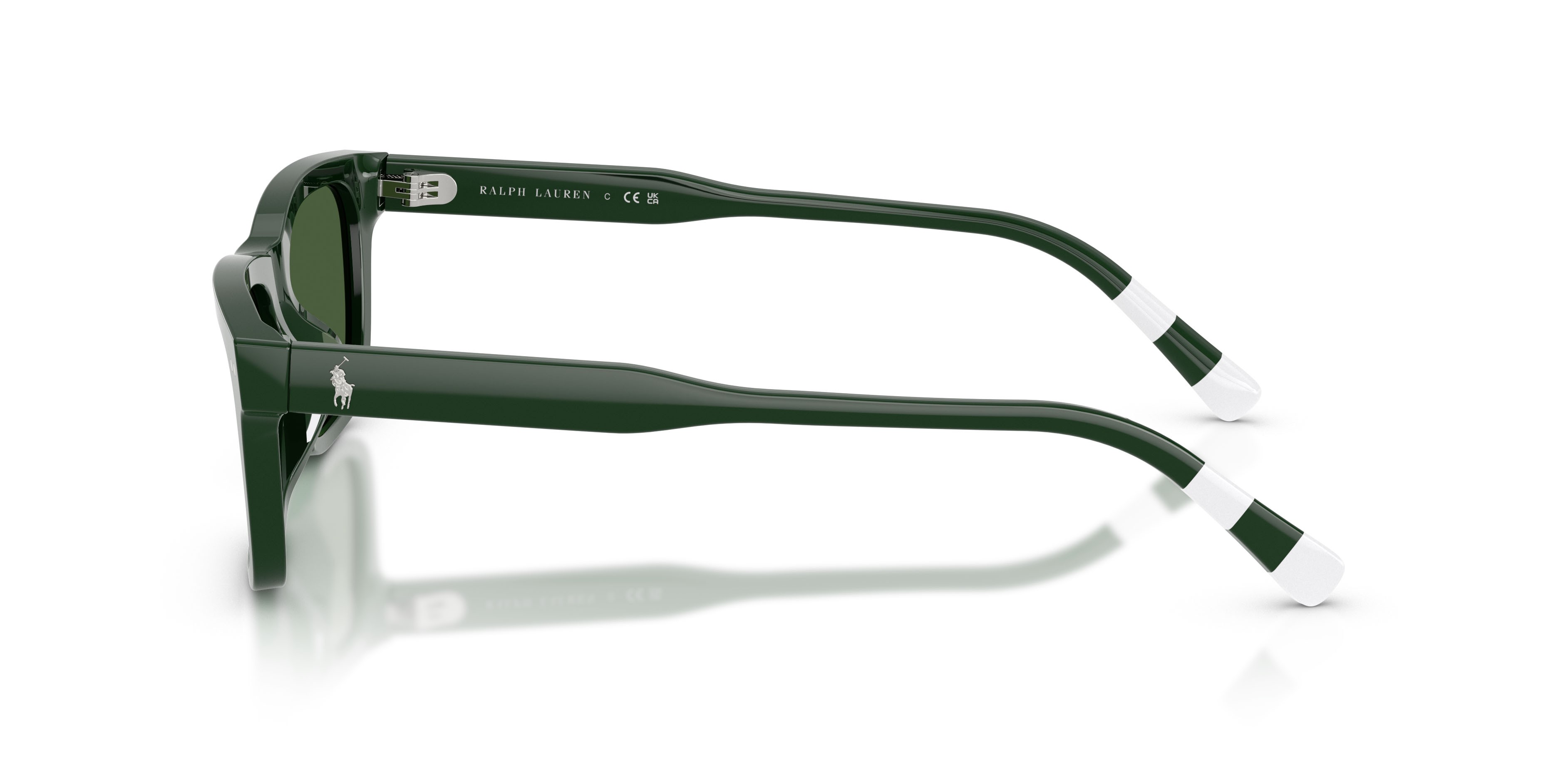 Occhiali da sole Polo PH 4240U (631671) colore verde lucido forma quadrato lenti verde scuro