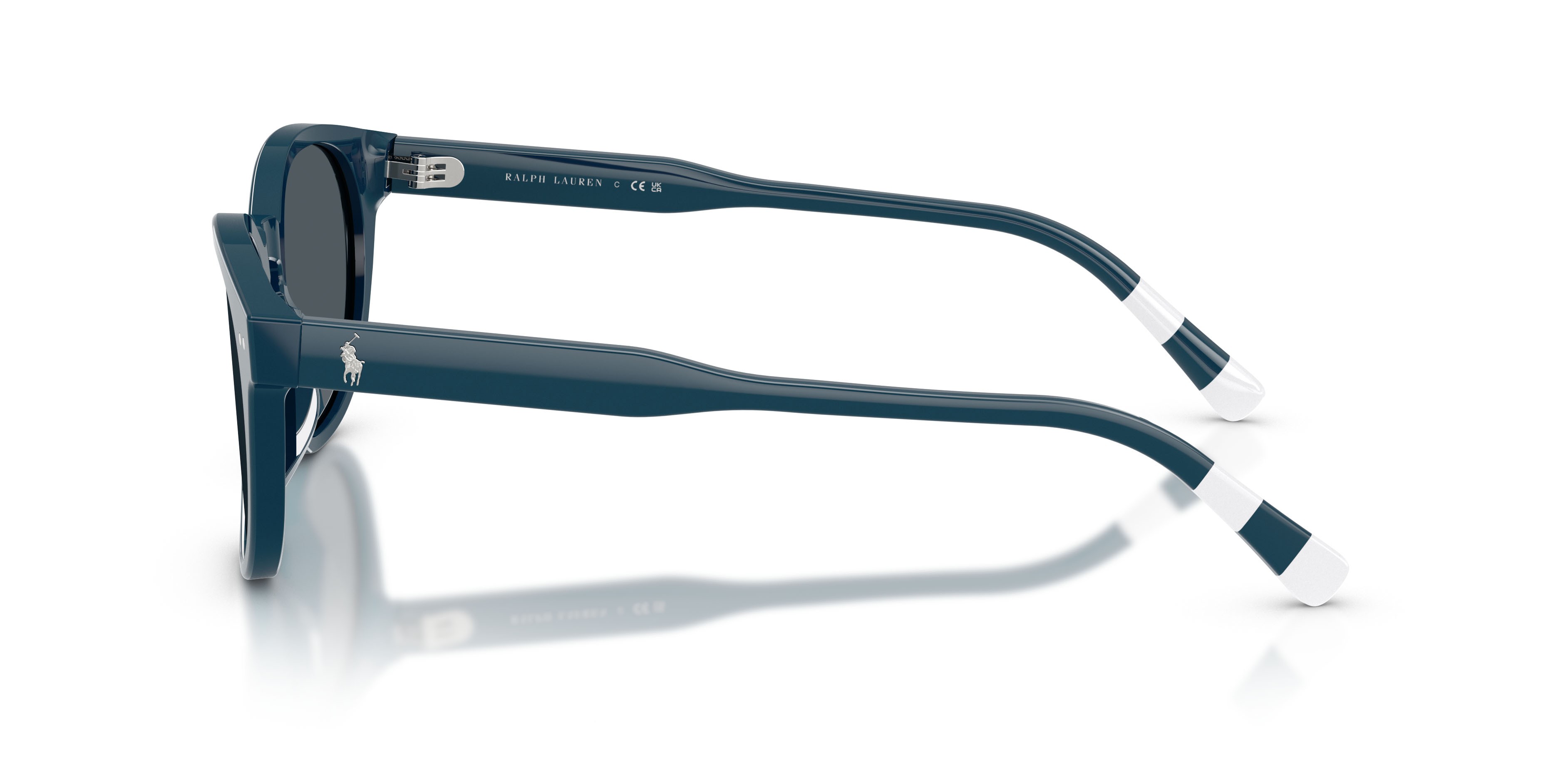 Occhiali da sole Polo PH 4241U (631487) colore blu lucido forma rotondo lenti grigio scuro
