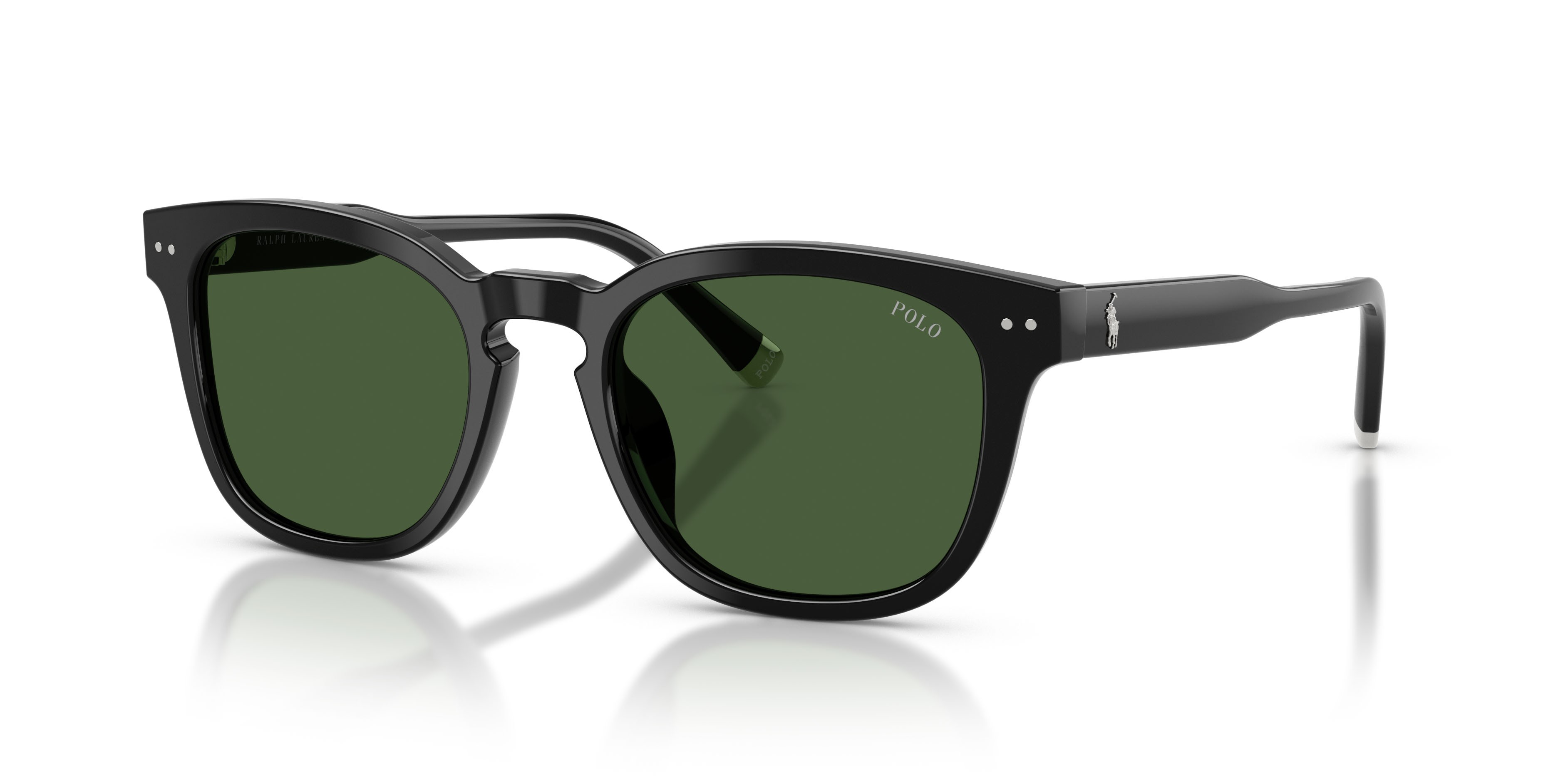 Occhiali da sole Polo PH 4242U (500171) colore nero lucido forma quadrato lenti verde scuro