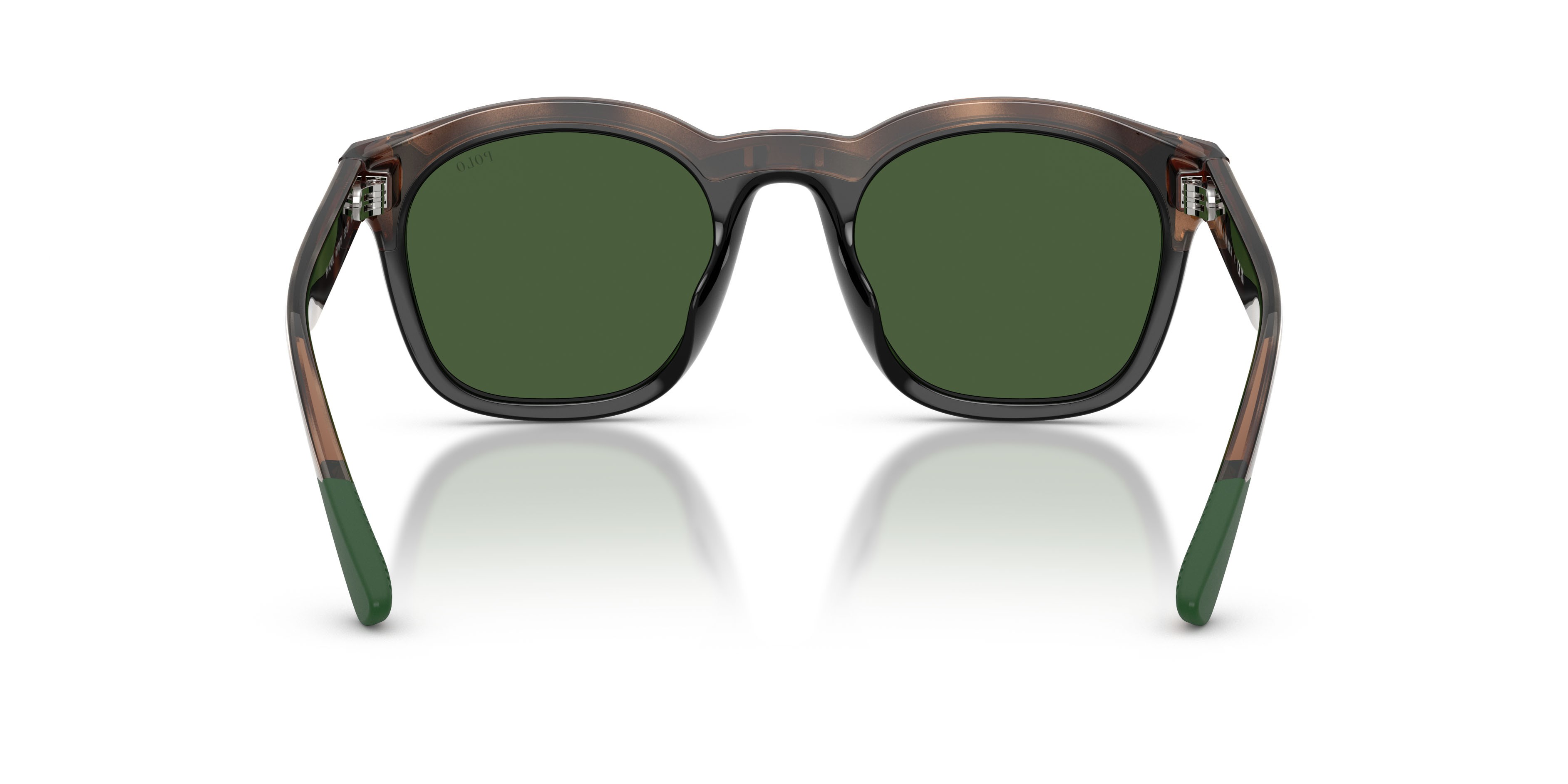Occhiali da sole Polo PH 4243U (607071) colore havana/nero forma quadrato lenti verde scuro