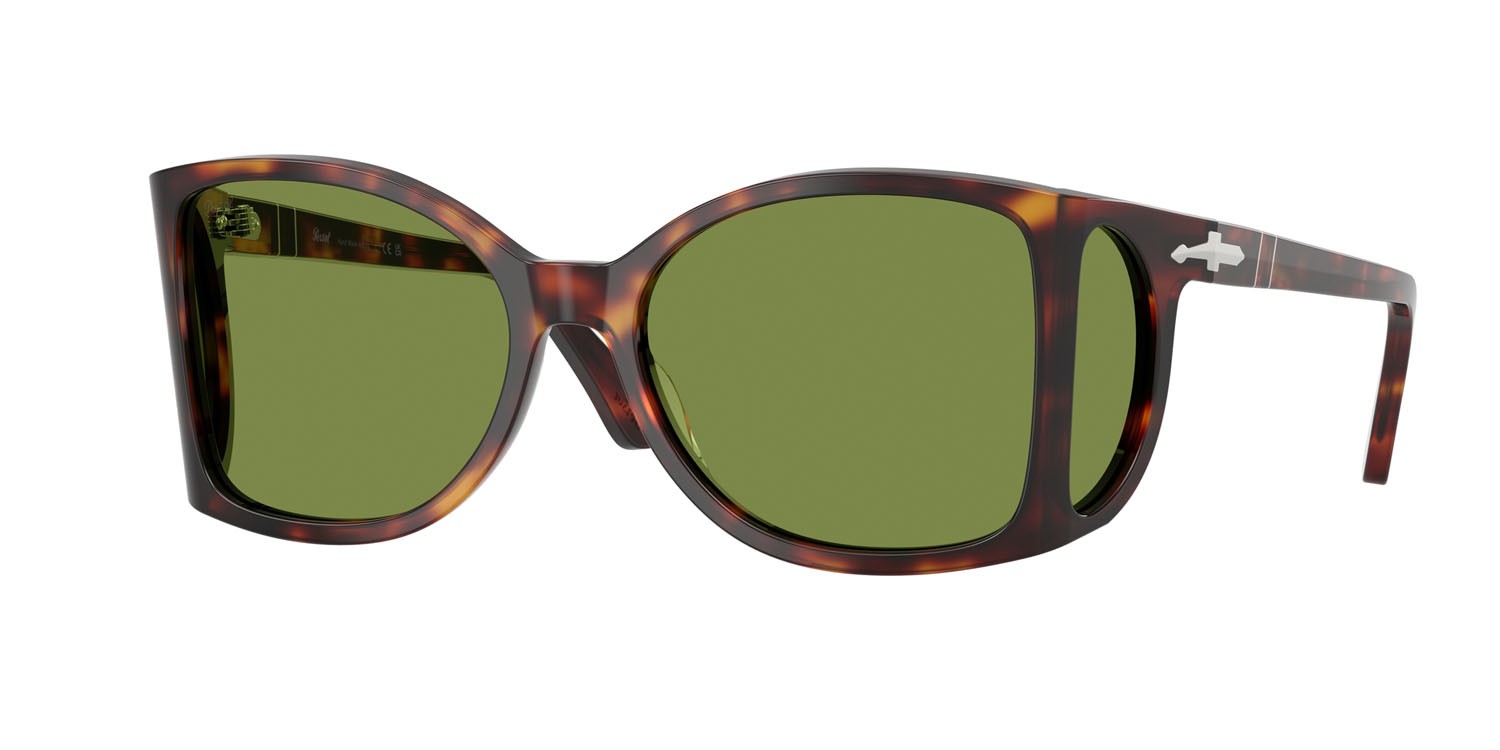 Sunglasses Persol PO 0005 (24/4E) color havana shape square lenses verde