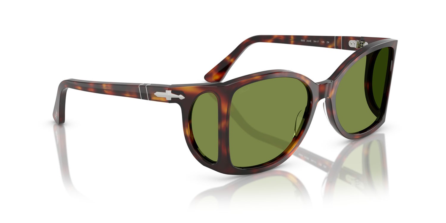 Sunglasses Persol PO 0005 (24/4E) color havana shape square lenses verde