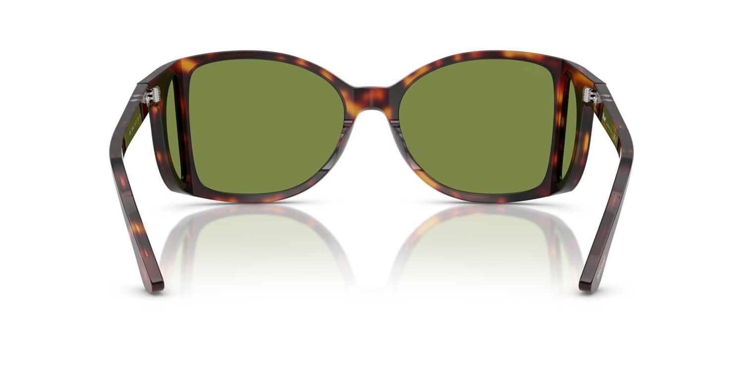 Sunglasses Persol PO 0005 (24/4E) color havana shape square lenses verde