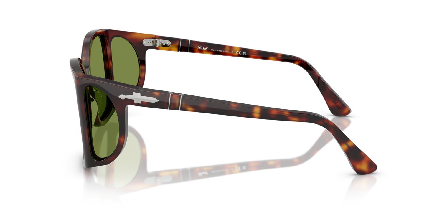 Sunglasses Persol PO 0005 (24/4E) color havana shape square lenses verde