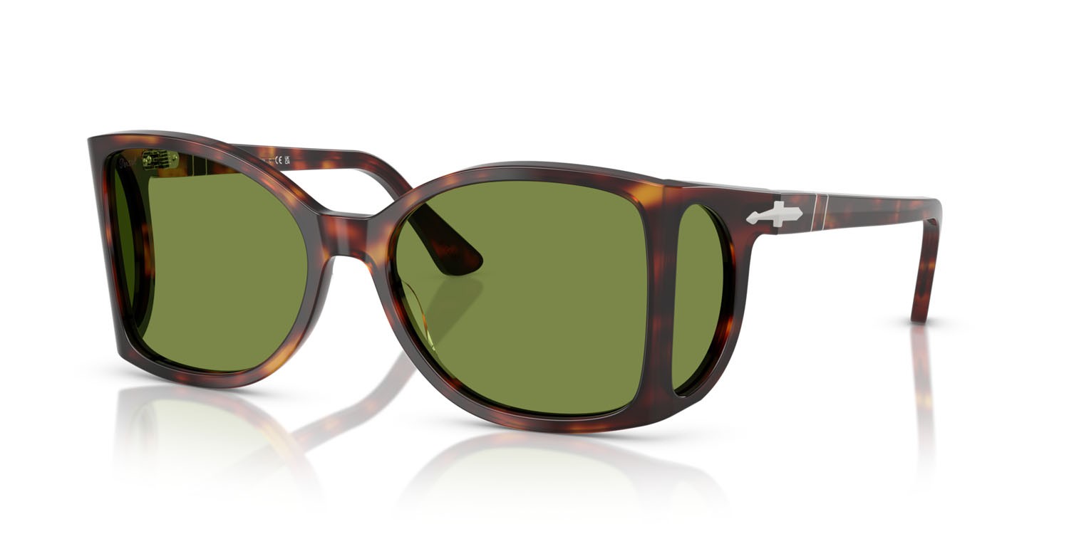 Sunglasses Persol PO 0005 (24/4E) color havana shape square lenses verde