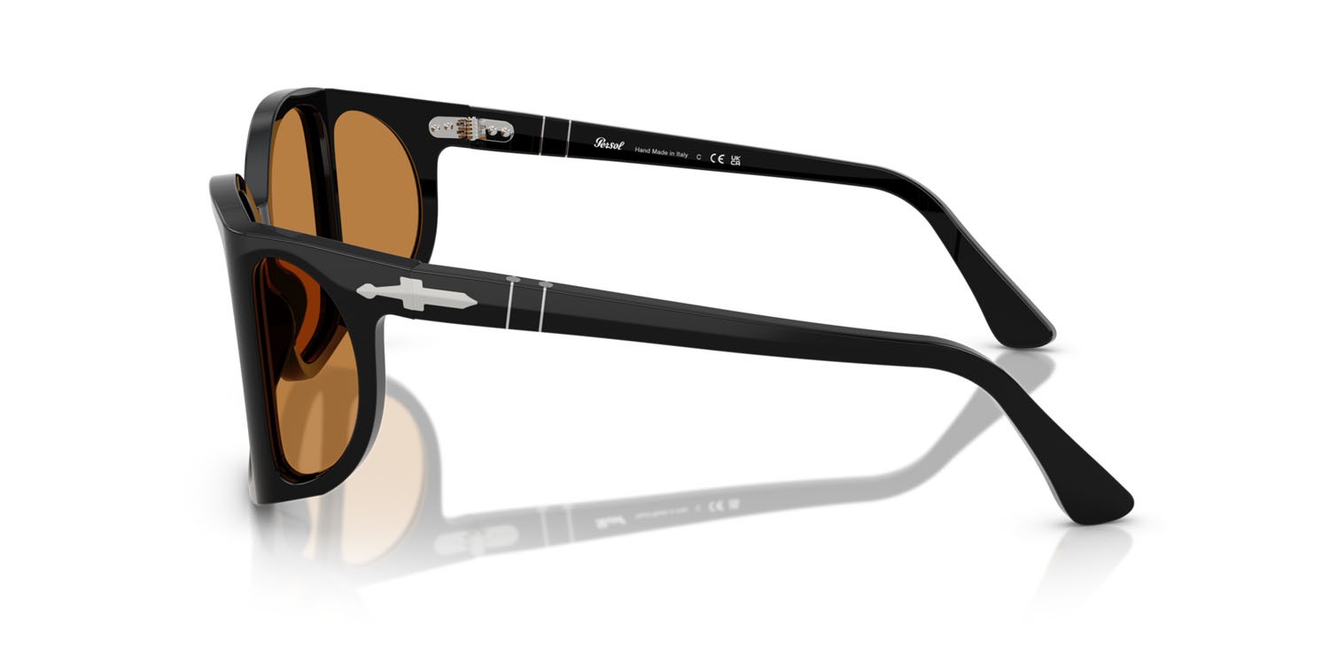 Occhiali da sole Persol PO 0005 (95/53) colore nero forma quadrato lenti giallo