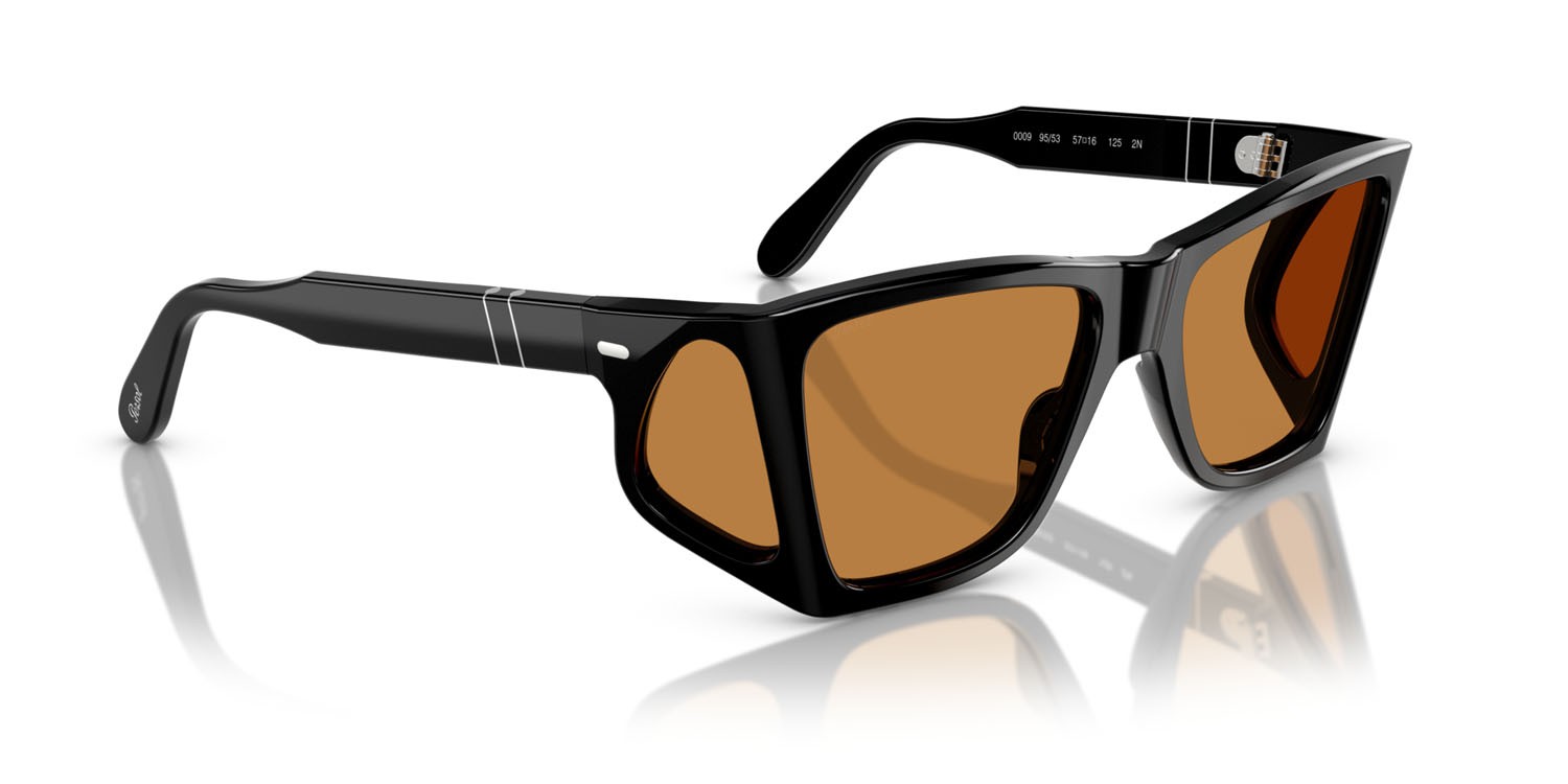 Occhiali da sole Persol PO 0009 (95/53) colore nero forma rettangolare lenti giallo