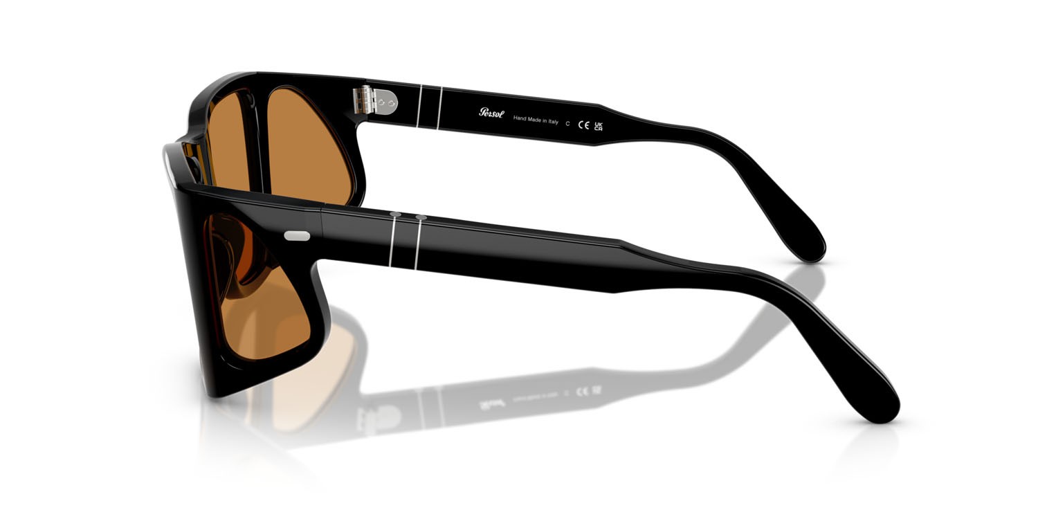 Occhiali da sole Persol PO 0009 (95/53) colore nero forma rettangolare lenti giallo