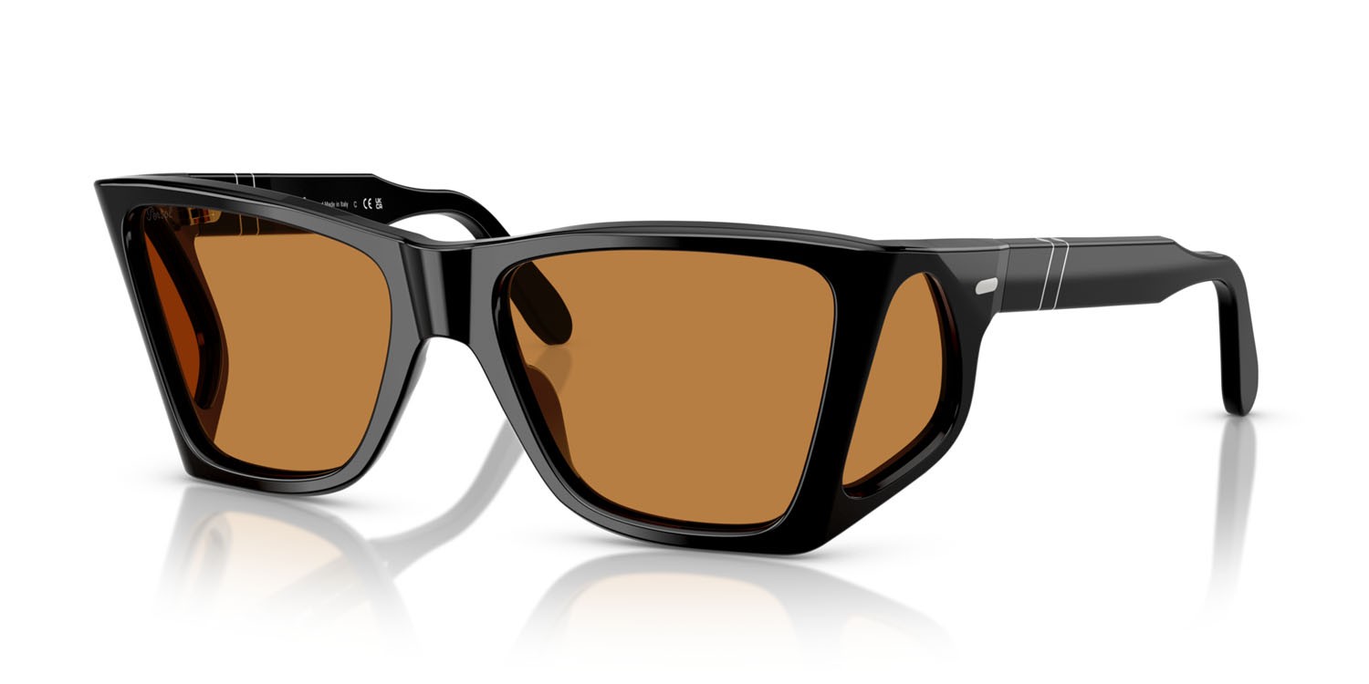 Occhiali da sole Persol PO 0009 (95/53) colore nero forma rettangolare lenti giallo