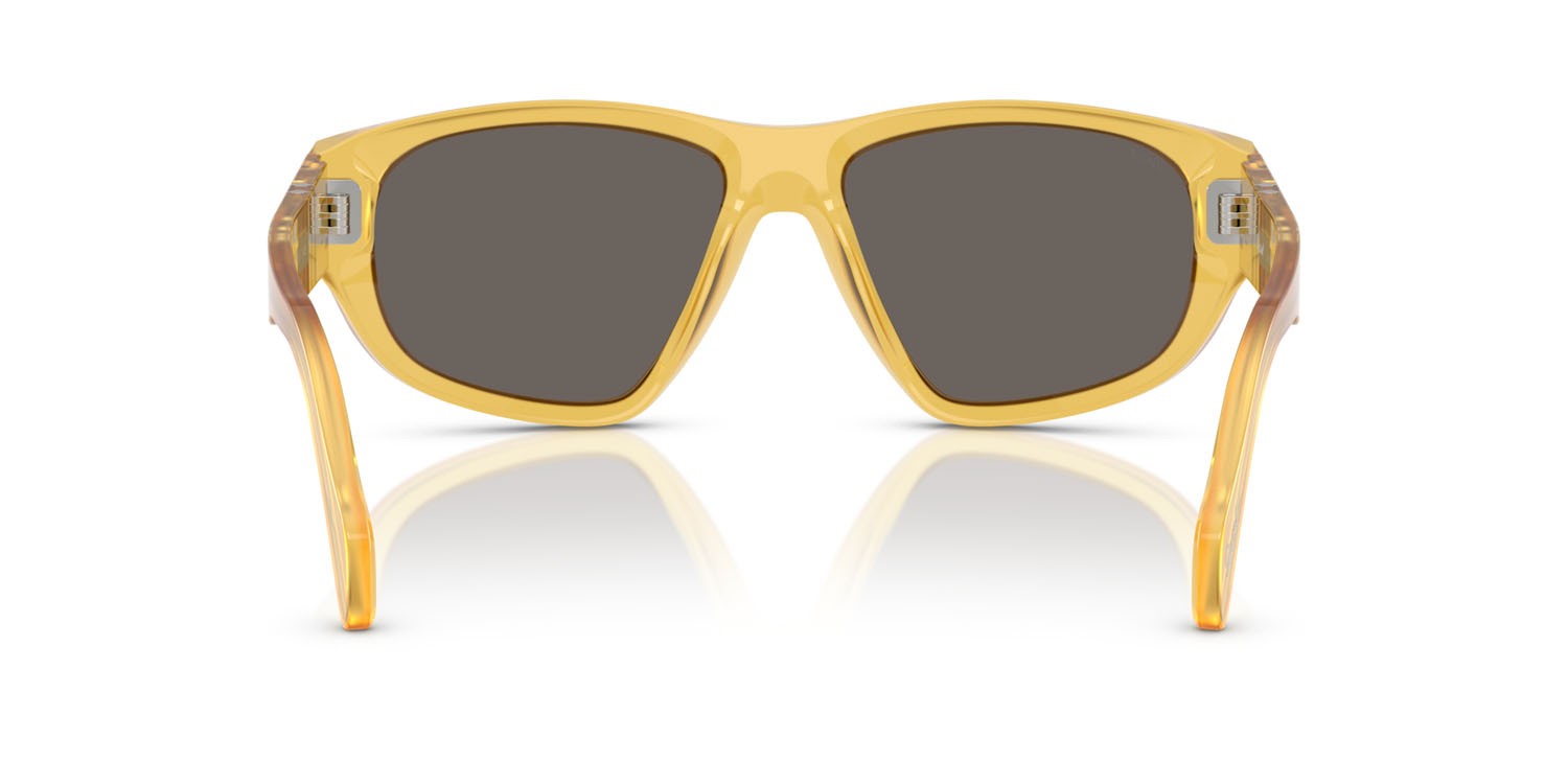 Occhiali da sole Persol PO 0050S (204/B1) colore miele forma irregolare lenti grigio scuro