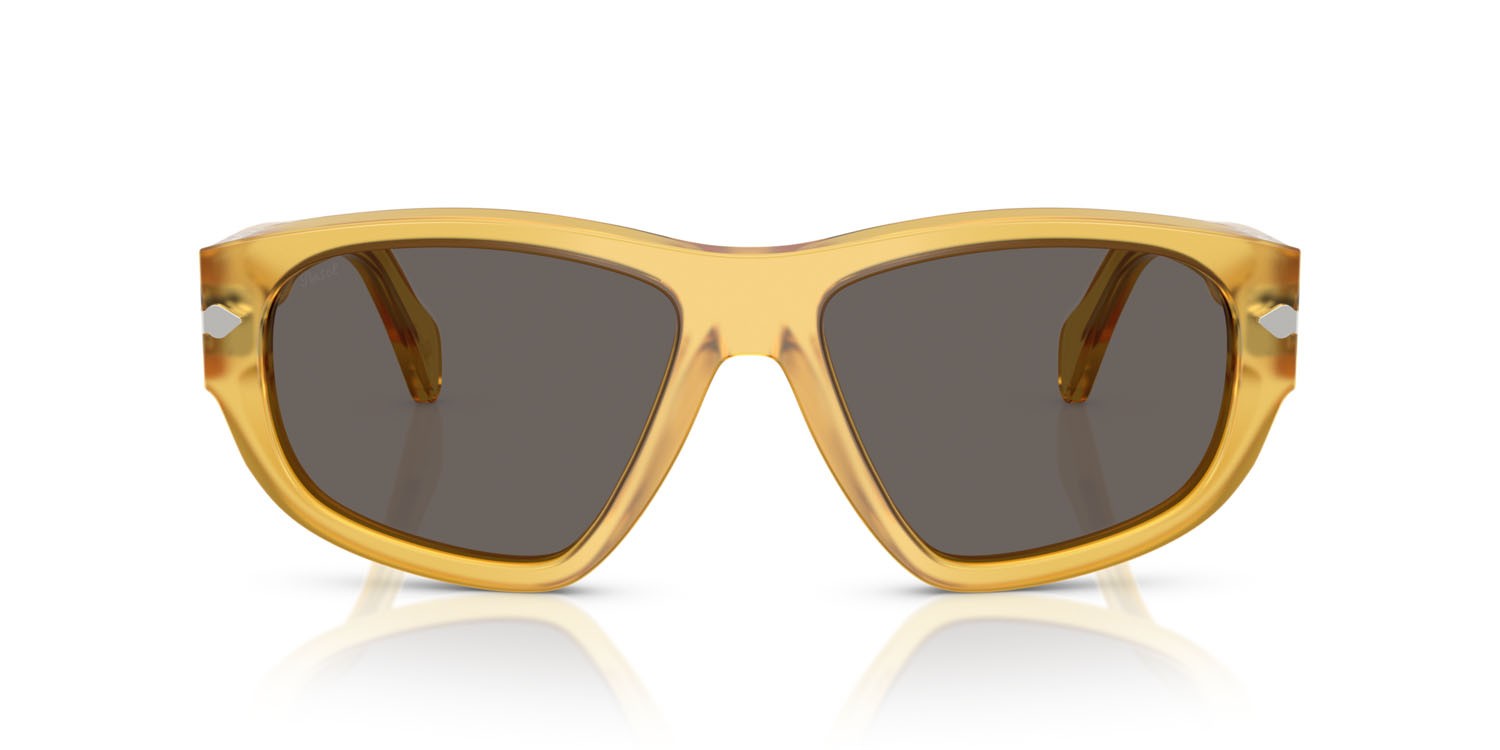 Occhiali da sole Persol PO 0050S (204/B1) colore miele forma irregolare lenti grigio scuro