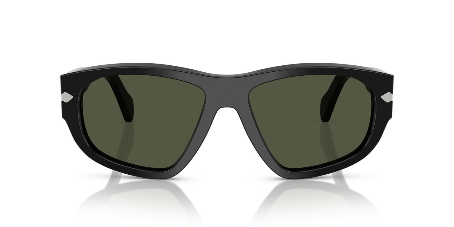 Occhiali da sole Persol PO 0050S (95/31) colore nero forma irregolare lenti verde