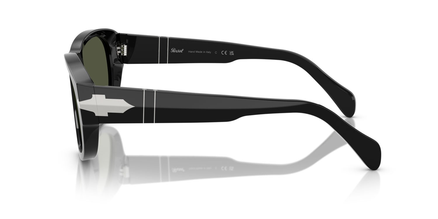 Occhiali da sole Persol PO 0050S (95/31) colore nero forma irregolare lenti verde
