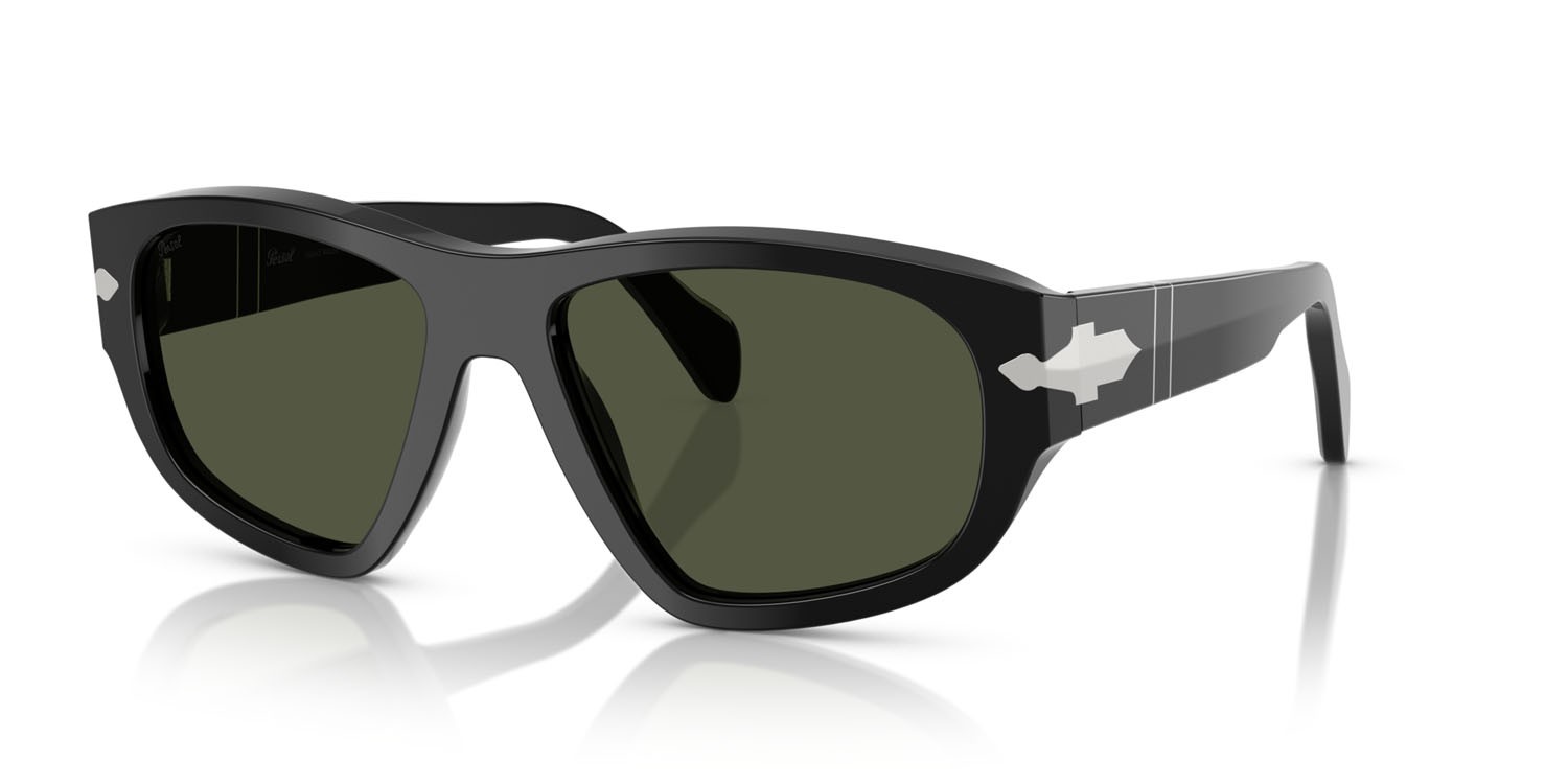 Occhiali da sole Persol PO 0050S (95/31) colore nero forma irregolare lenti verde
