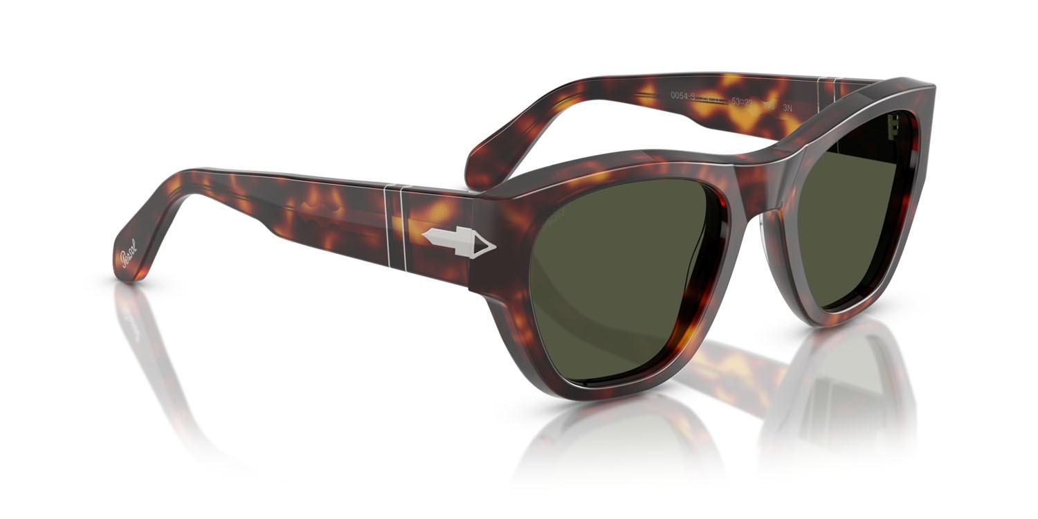 Occhiali da sole Persol PO 0054S (24/31) colore havana forma quadrato lenti verde