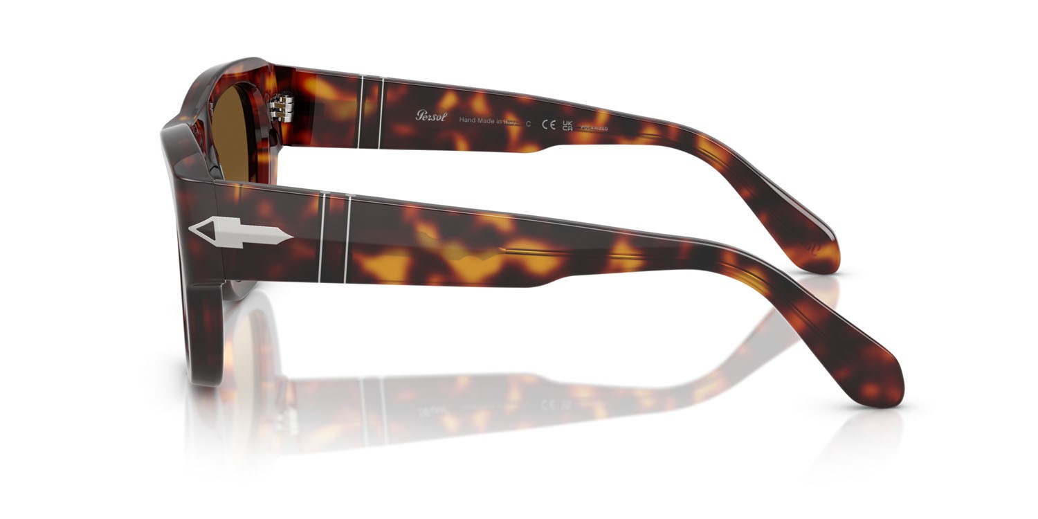 Sunglasses Persol PO 0054S (24/M2) color havana shape square lenses polarizzata marrone sfumato marrone