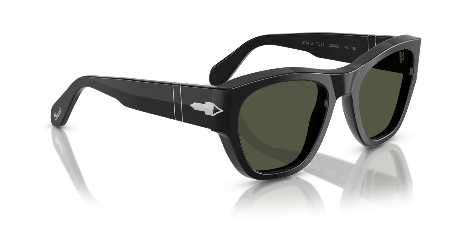 Occhiali da sole Persol PO 0054S (95/31) colore nero forma quadrato lenti verde
