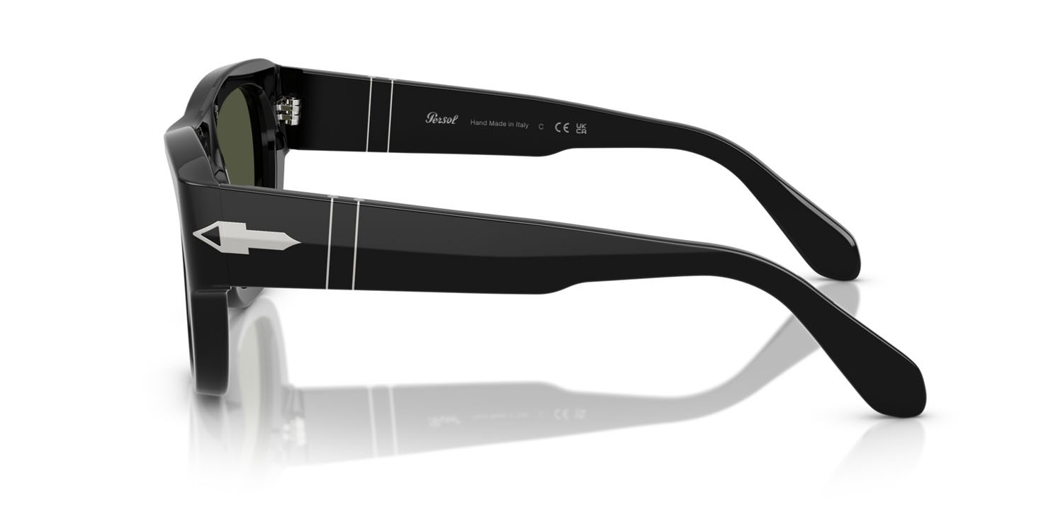 Occhiali da sole Persol PO 0054S (95/31) colore nero forma quadrato lenti verde