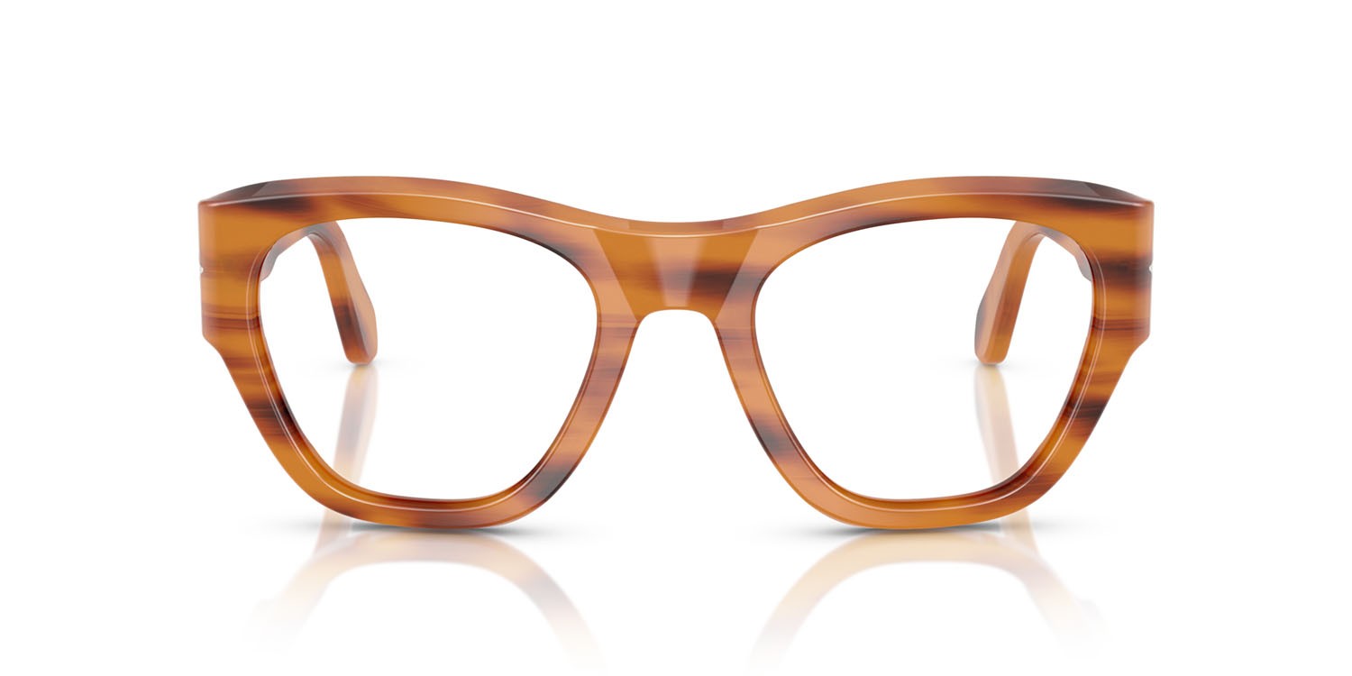 Eyeglasses Persol PO 0054V (960) color striato marrone shape square lenses lente demo