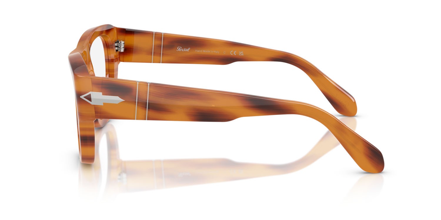 Eyeglasses Persol PO 0054V (960) color striato marrone shape square lenses lente demo