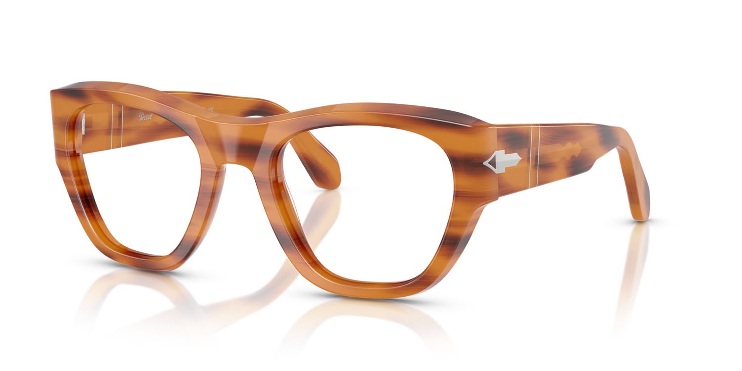 Eyeglasses Persol PO 0054V (960) color striato marrone shape square lenses lente demo