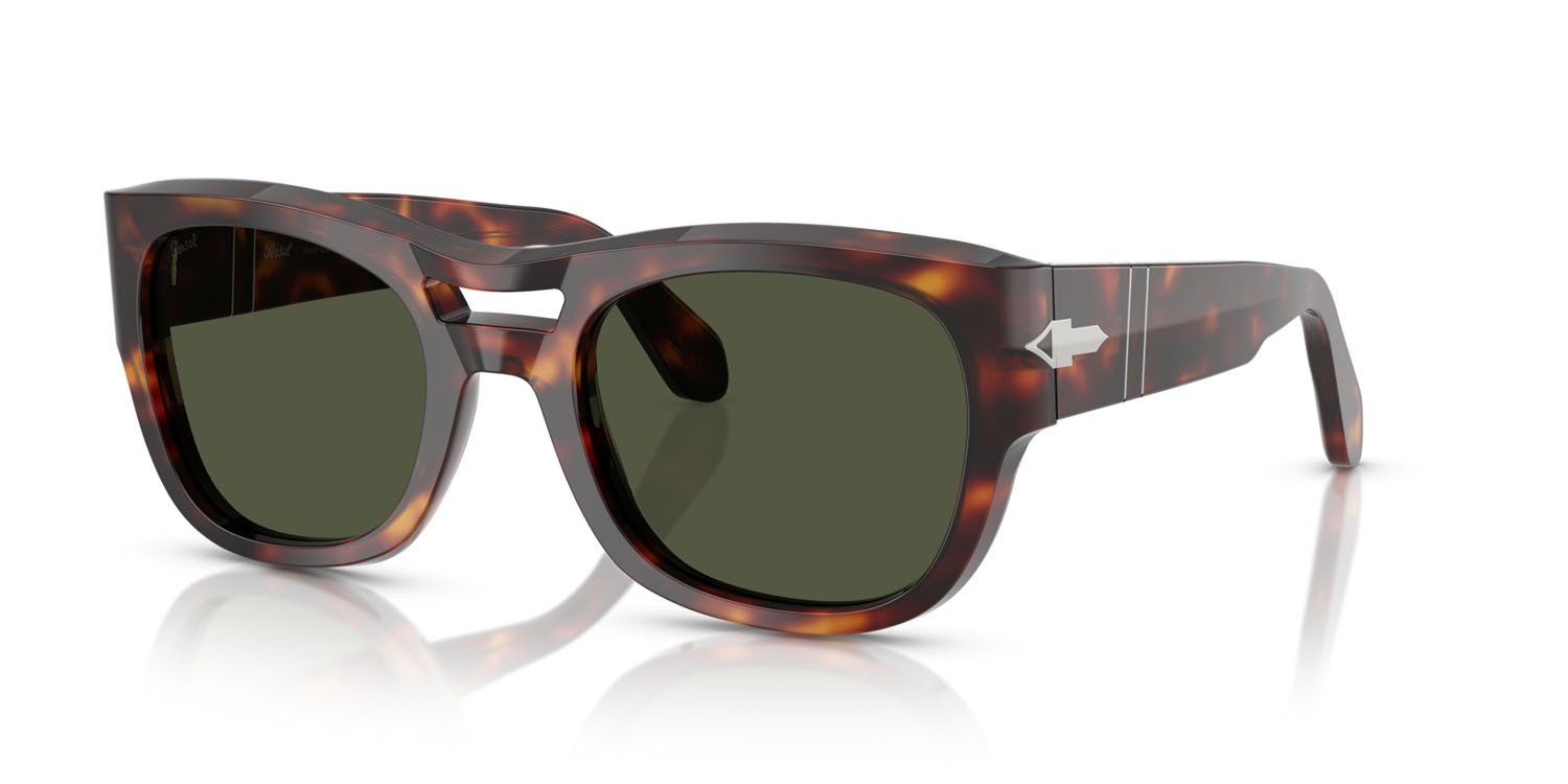 Occhiali da sole Persol PO 0064S (24/31) colore havana forma quadrato lenti verde