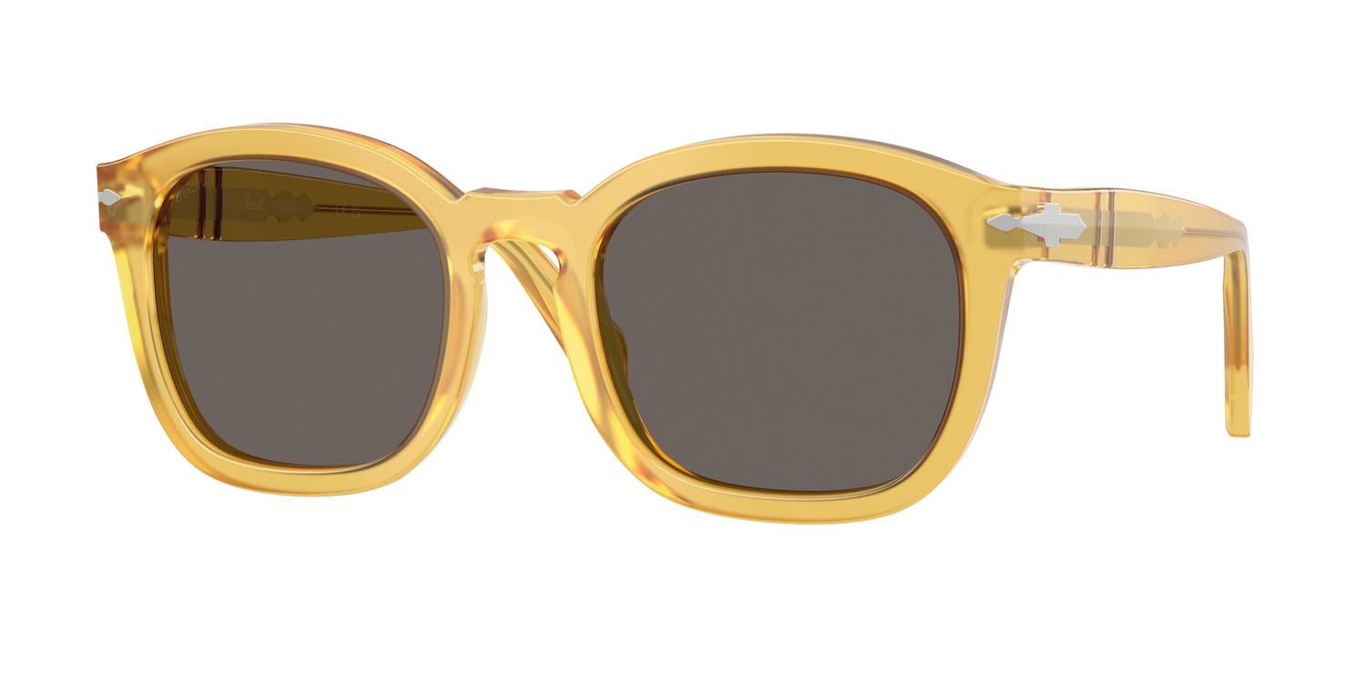 Occhiali da sole Persol PO 0082S (204/B1) colore miele forma irregolare lenti grigio scuro
