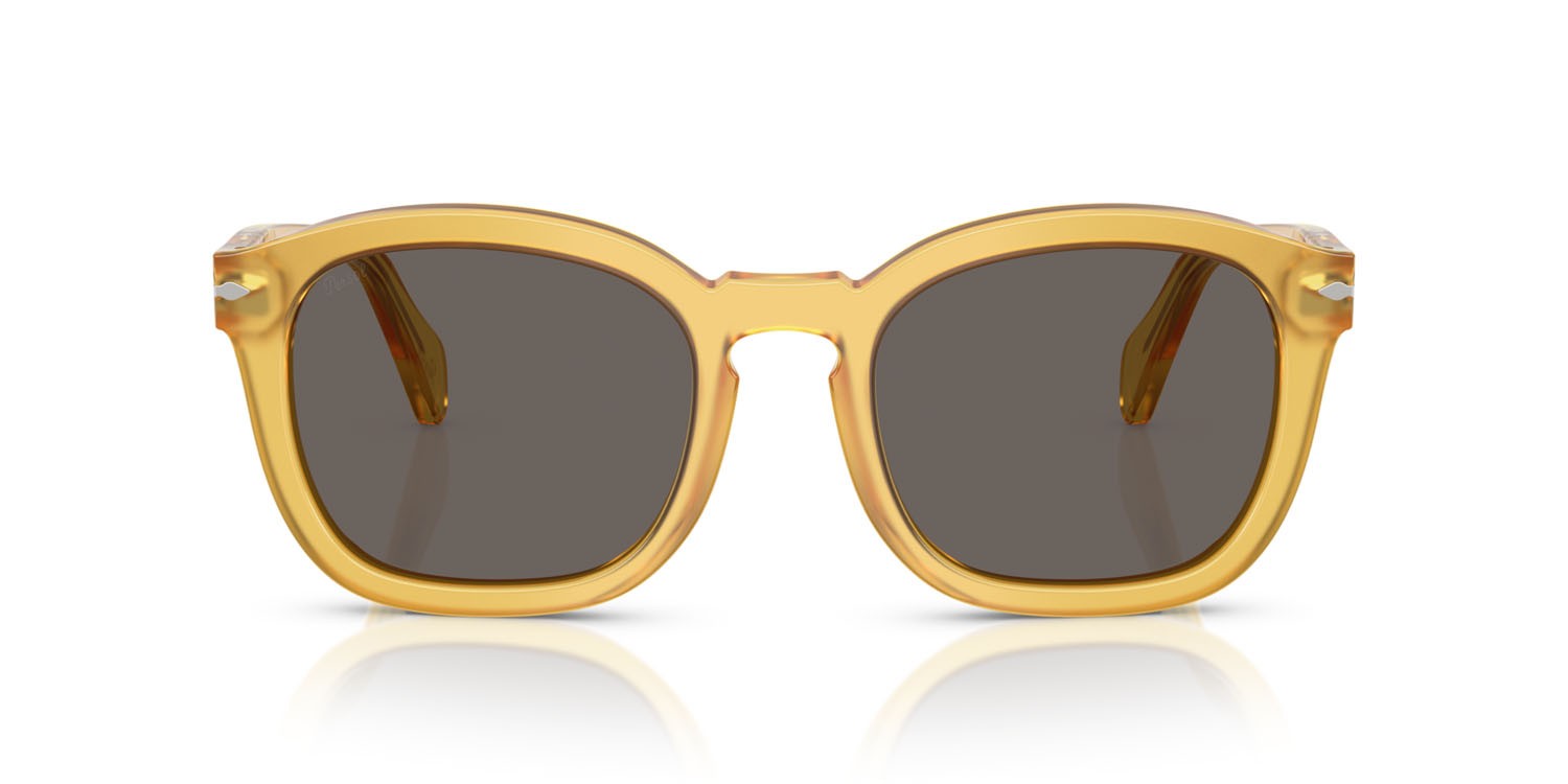 Occhiali da sole Persol PO 0082S (204/B1) colore miele forma irregolare lenti grigio scuro