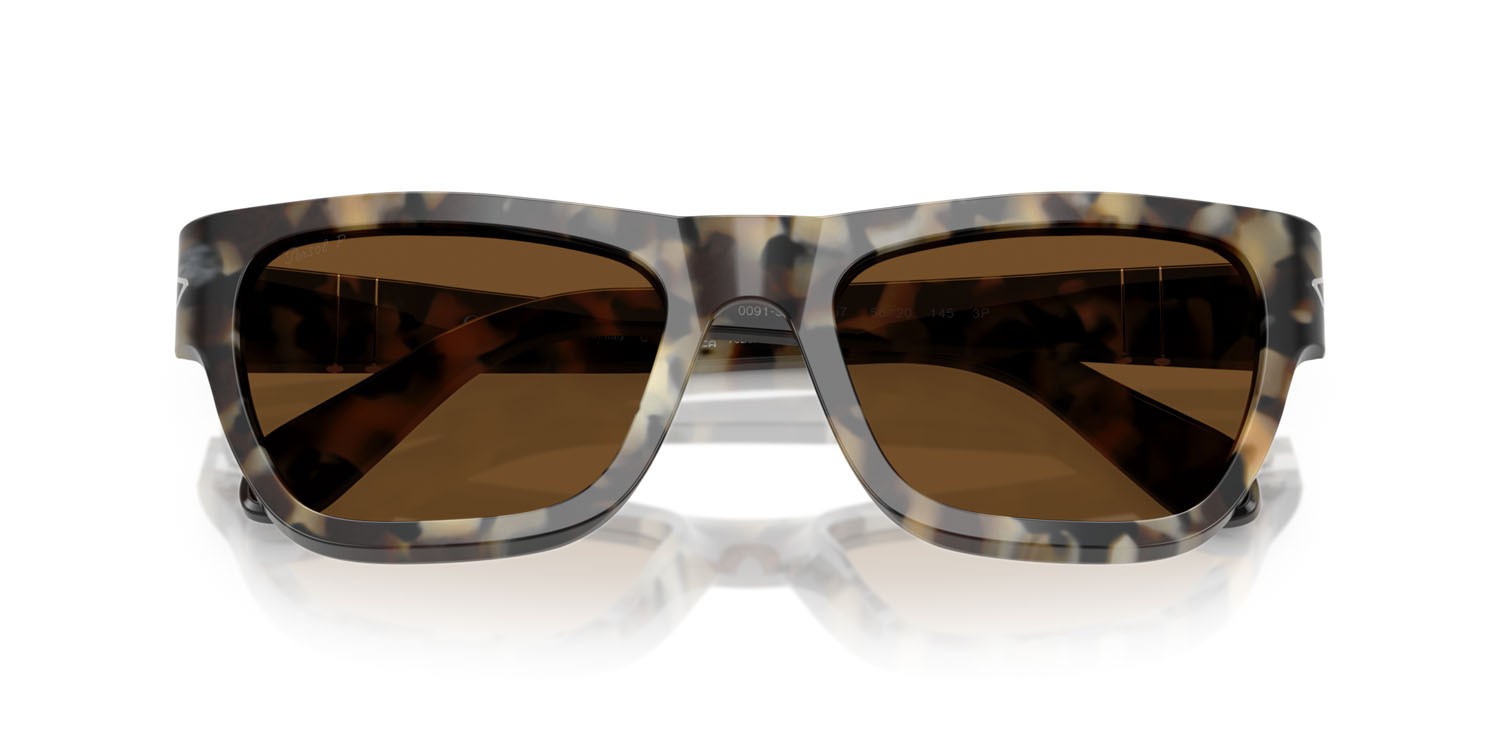 Occhiali da sole Persol PO 0091S (107157) colore tartarugato marrone forma farfalla lenti polarizzata marrone