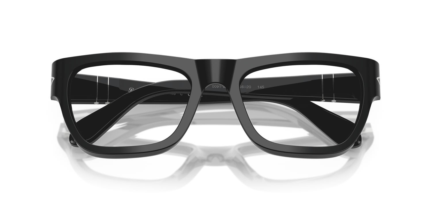 Eyeglasses Persol PO 0091V (95) color nero shape square lenses lente demo