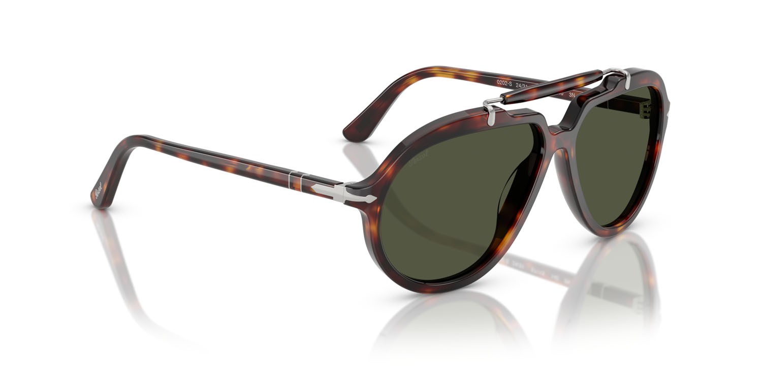 Sunglasses Persol Senna Series PO 0202S (24/31) color havana shape square lenses verde