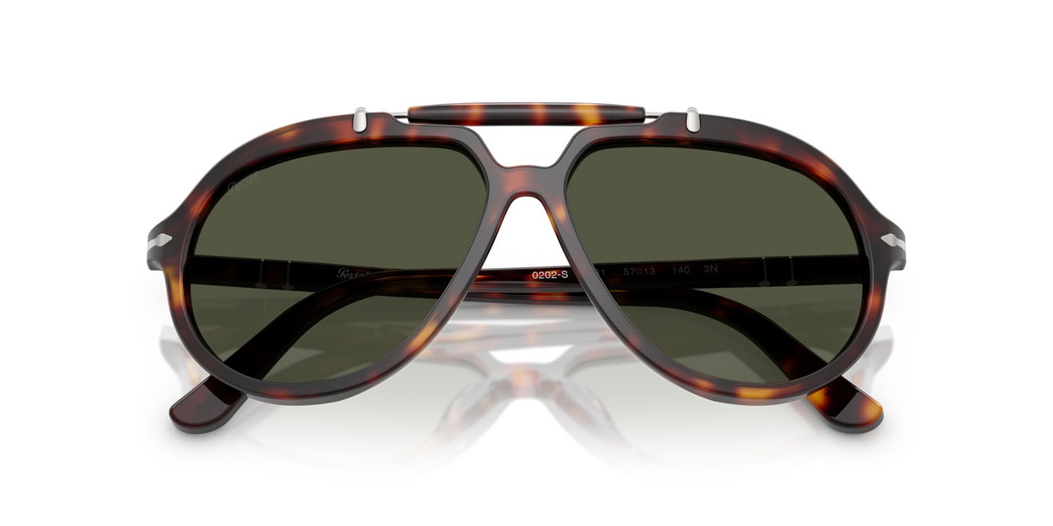 Sunglasses Persol Senna Series PO 0202S (24/31) color havana shape square lenses verde