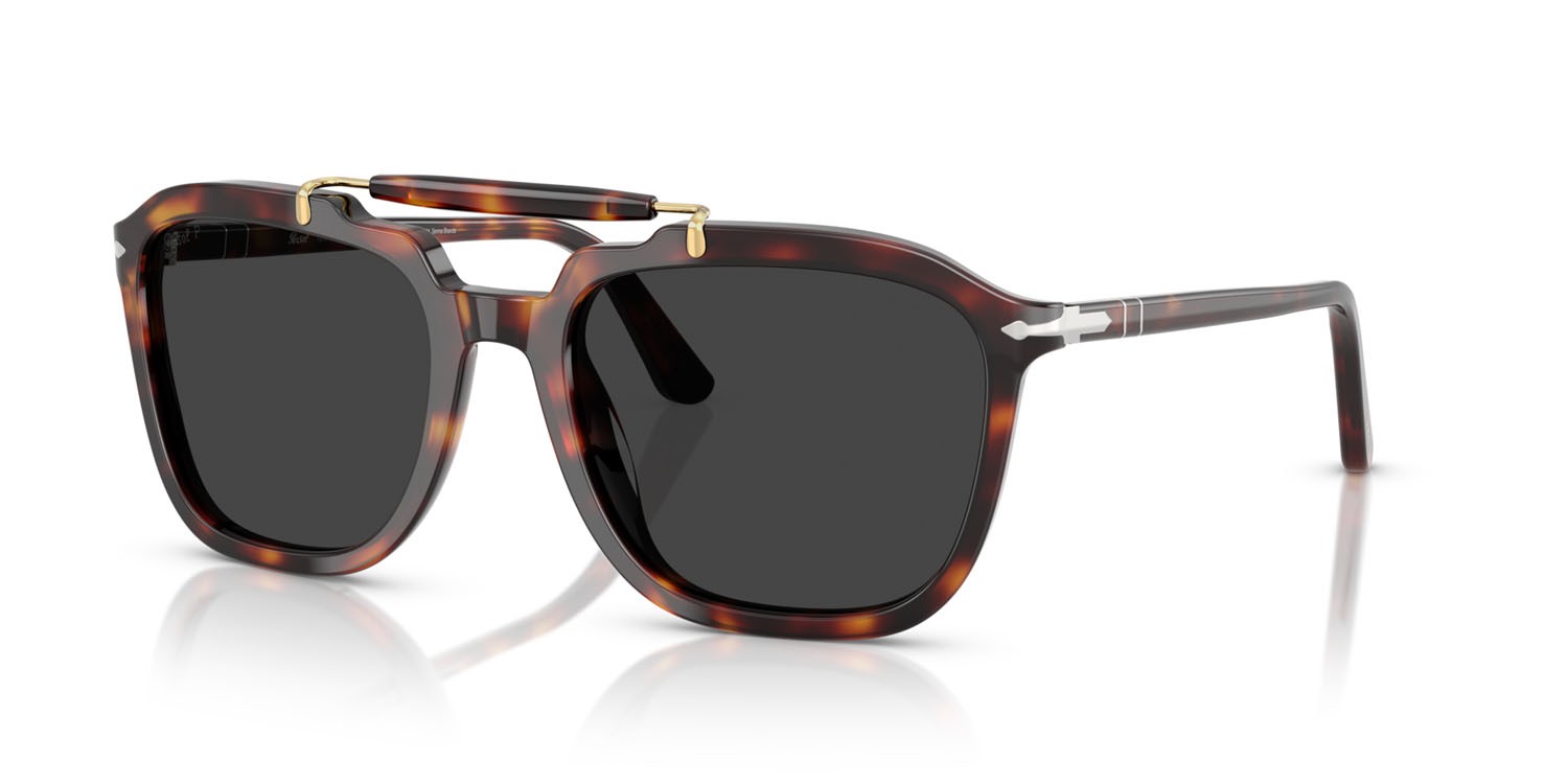 Occhiali da sole Persol Senna Series PO 0203S (24/48) colore havana forma quadrato lenti polar nera