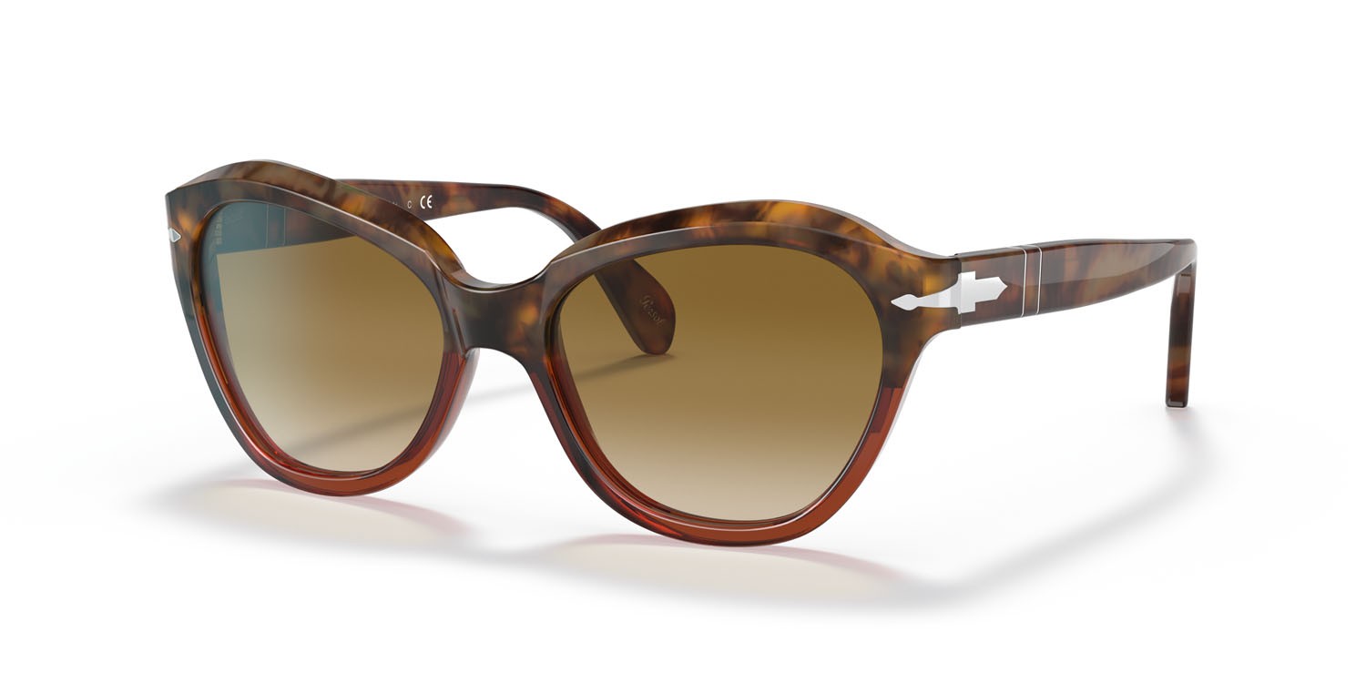 Sonnenbrillen Persol PO 0582S (112151) farbe marrone tartarugato/bordeaux form cat-eye gläser marrone sfumato