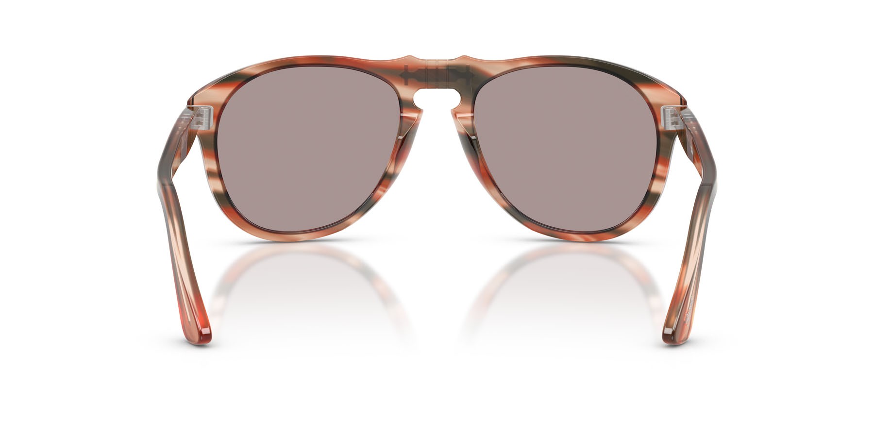 Occhiali da sole Persol PO 0649 (123353) colore striped red & green forma aviator lenti viola