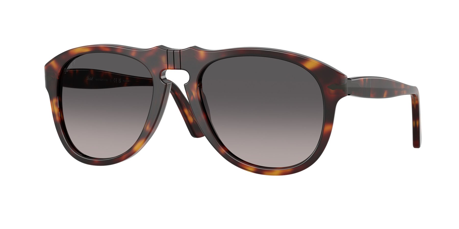 Occhiali da sole Persol PO 0649NE (24/M3) colore havana forma aviator lenti polarized grigia sfumata